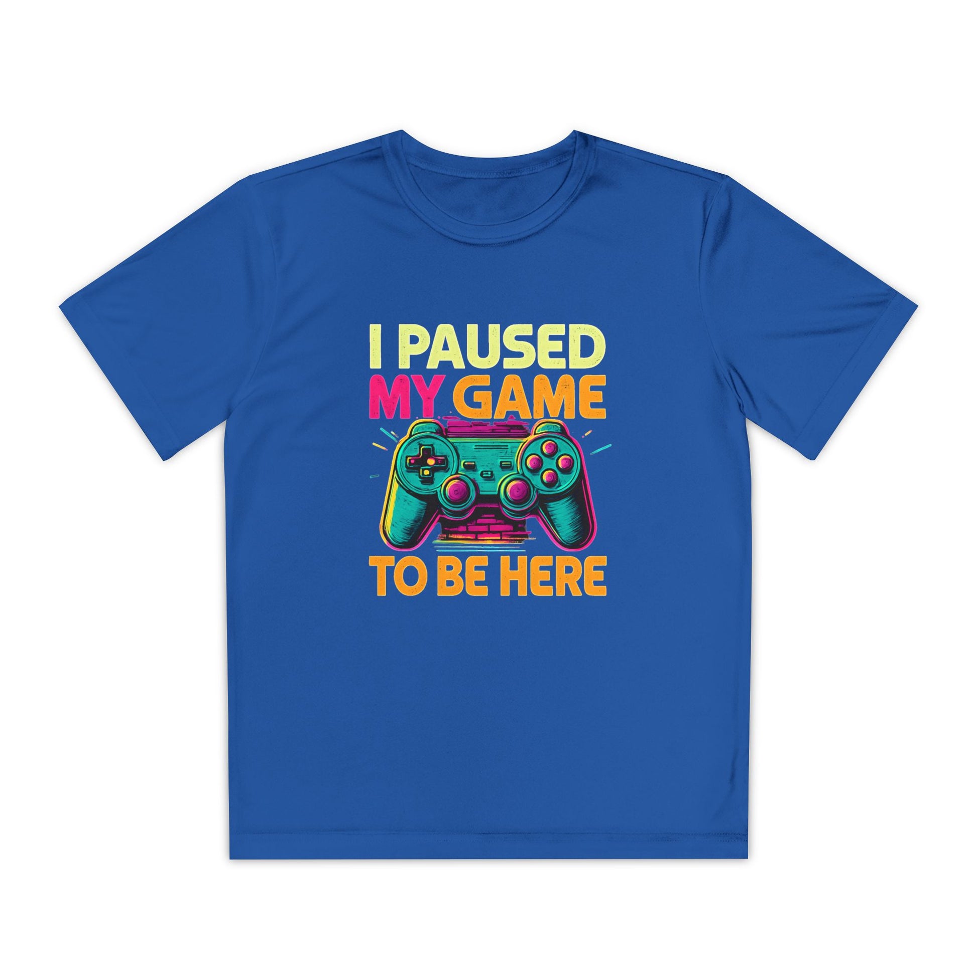 Youth Gamer Tee - I Paused My Game to Be Here | Fun Video Game Shirt, Kids Gaming Apparel, Birthday Gift, Casual Wear, Game Night Tee