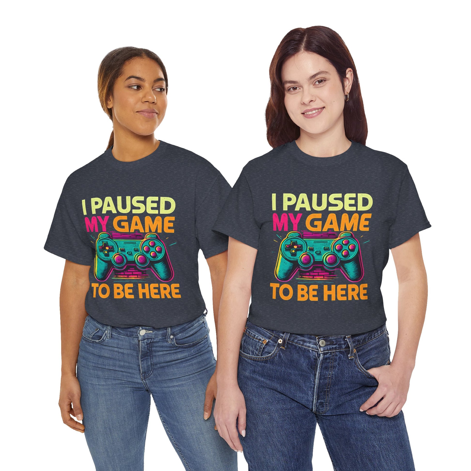 Gaming Humor Unisex Tee - I Paused My Game To Be Here, Gamer Gift, Video Game Shirt, Casual Wear, Funny T-Shirt, Game Night Apparel