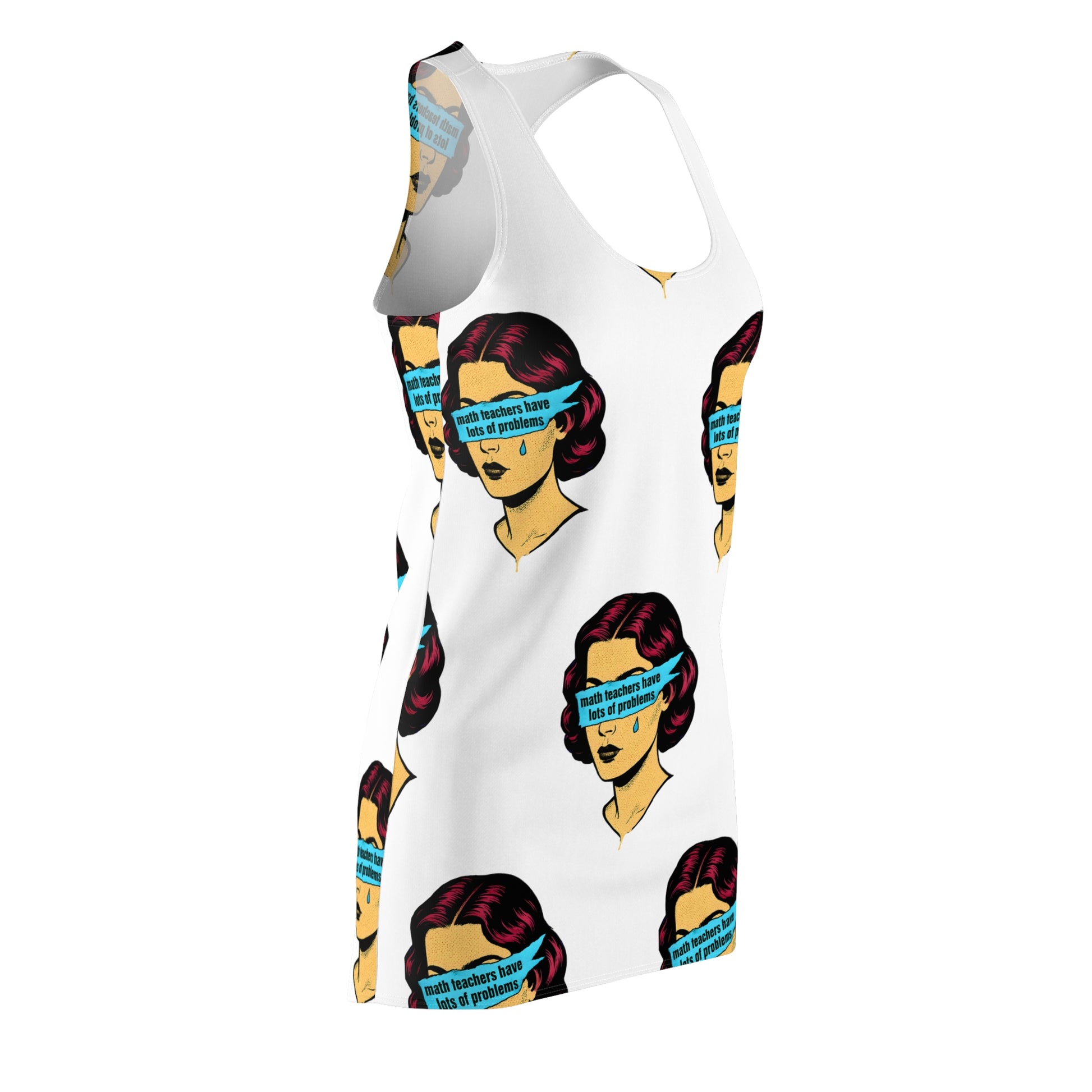 Retro Graphic Women's Racerback Dress - Vintage Style Party Dress, Casual Summer Dress, Perfect Gift for Birthdays, Celebrations, [...]