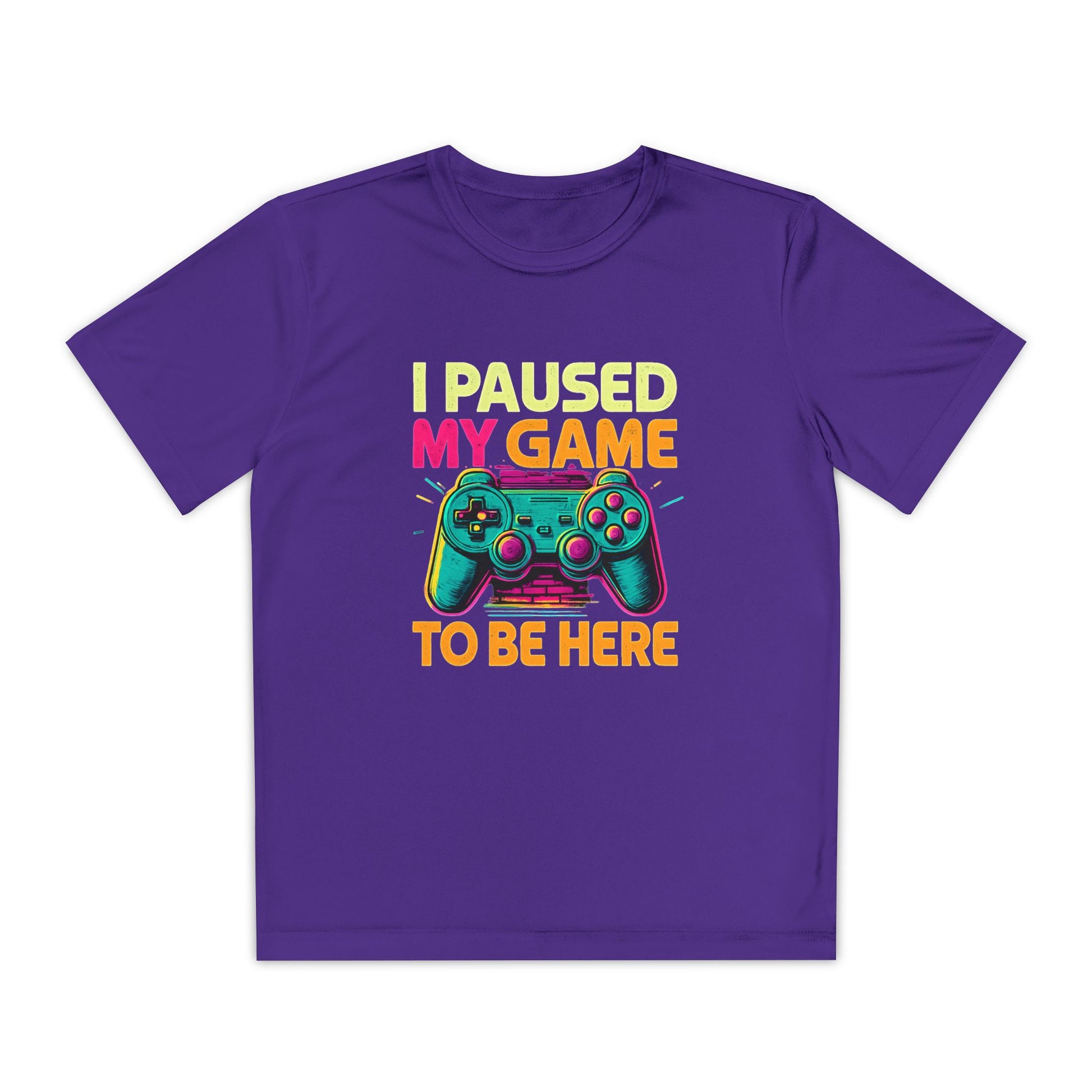Youth Gamer Tee - I Paused My Game to Be Here | Fun Video Game Shirt, Kids Gaming Apparel, Birthday Gift, Casual Wear, Game Night Tee