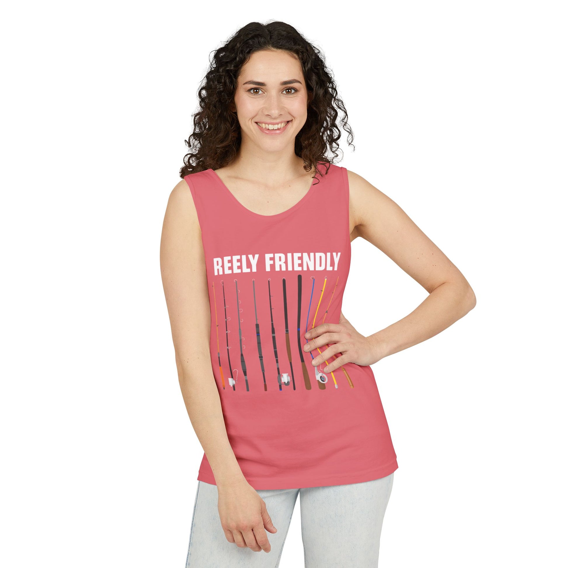 Reely Friendly Fishing Tank Top | Outdoor Apparel, Summer Vibes, Fisherman Gift, Casual Wear, Beach Outing