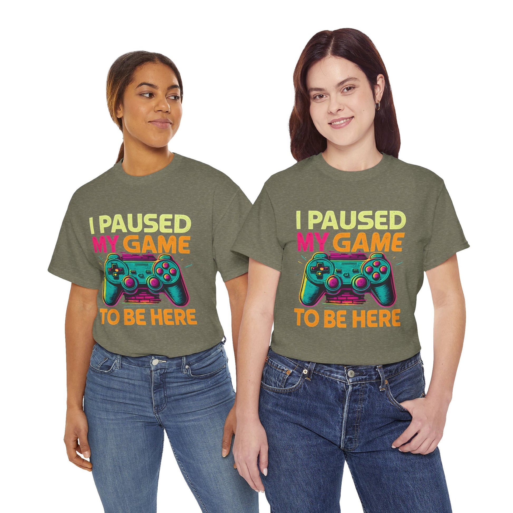 Gaming Humor Unisex Tee - I Paused My Game To Be Here, Gamer Gift, Video Game Shirt, Casual Wear, Funny T-Shirt, Game Night Apparel