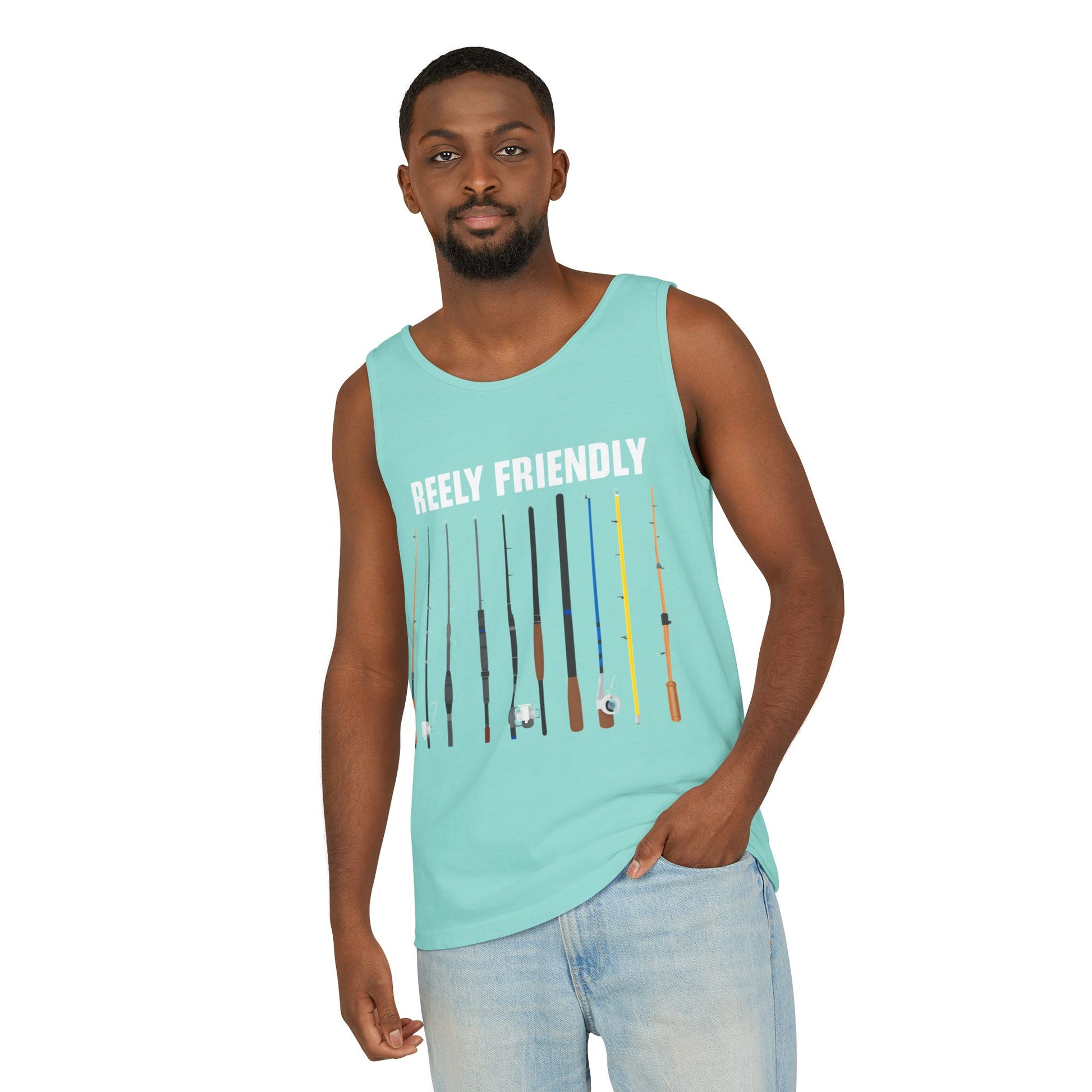 Reely Friendly Fishing Tank Top | Outdoor Apparel, Summer Vibes, Fisherman Gift, Casual Wear, Beach Outing