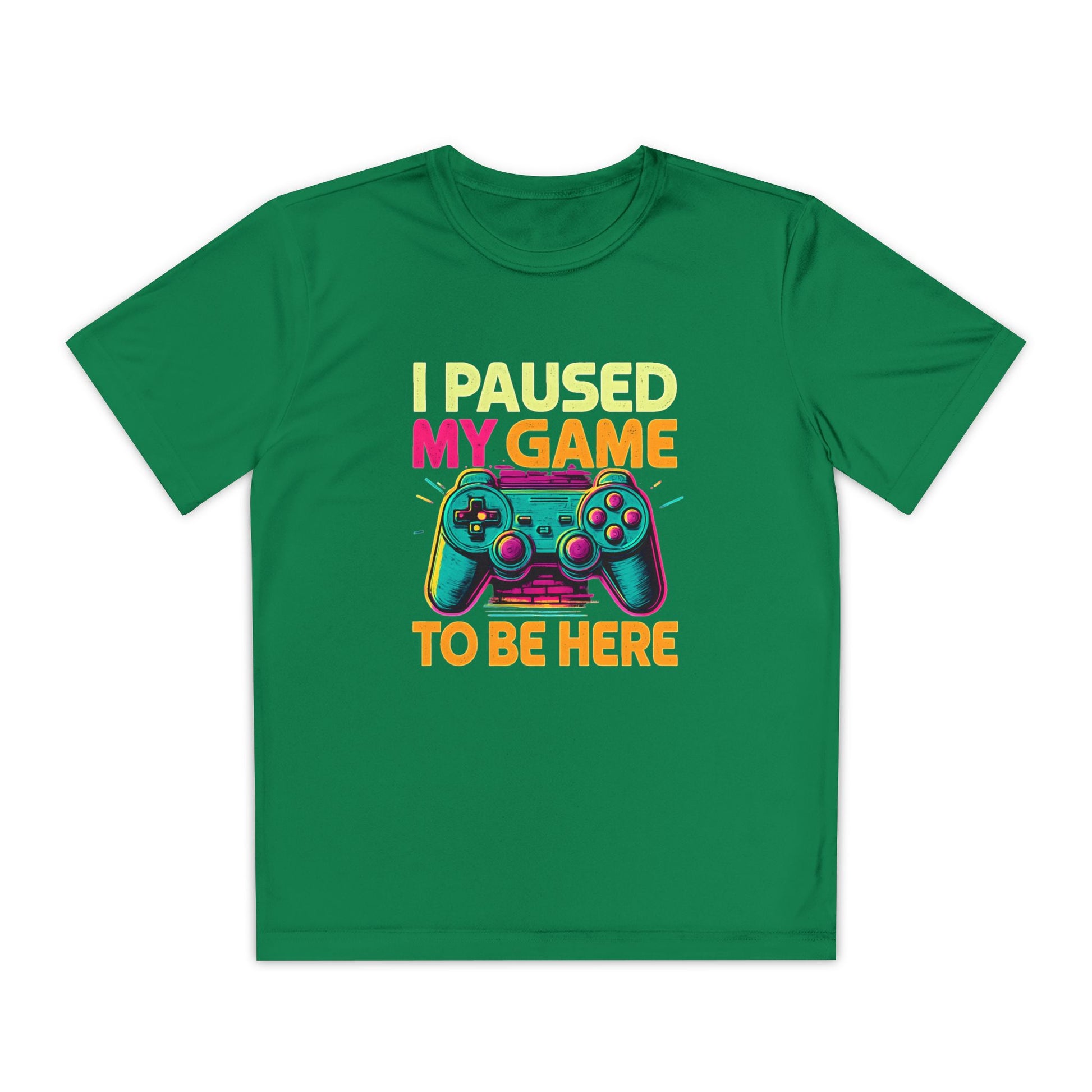 Youth Gamer Tee - I Paused My Game to Be Here | Fun Video Game Shirt, Kids Gaming Apparel, Birthday Gift, Casual Wear, Game Night Tee