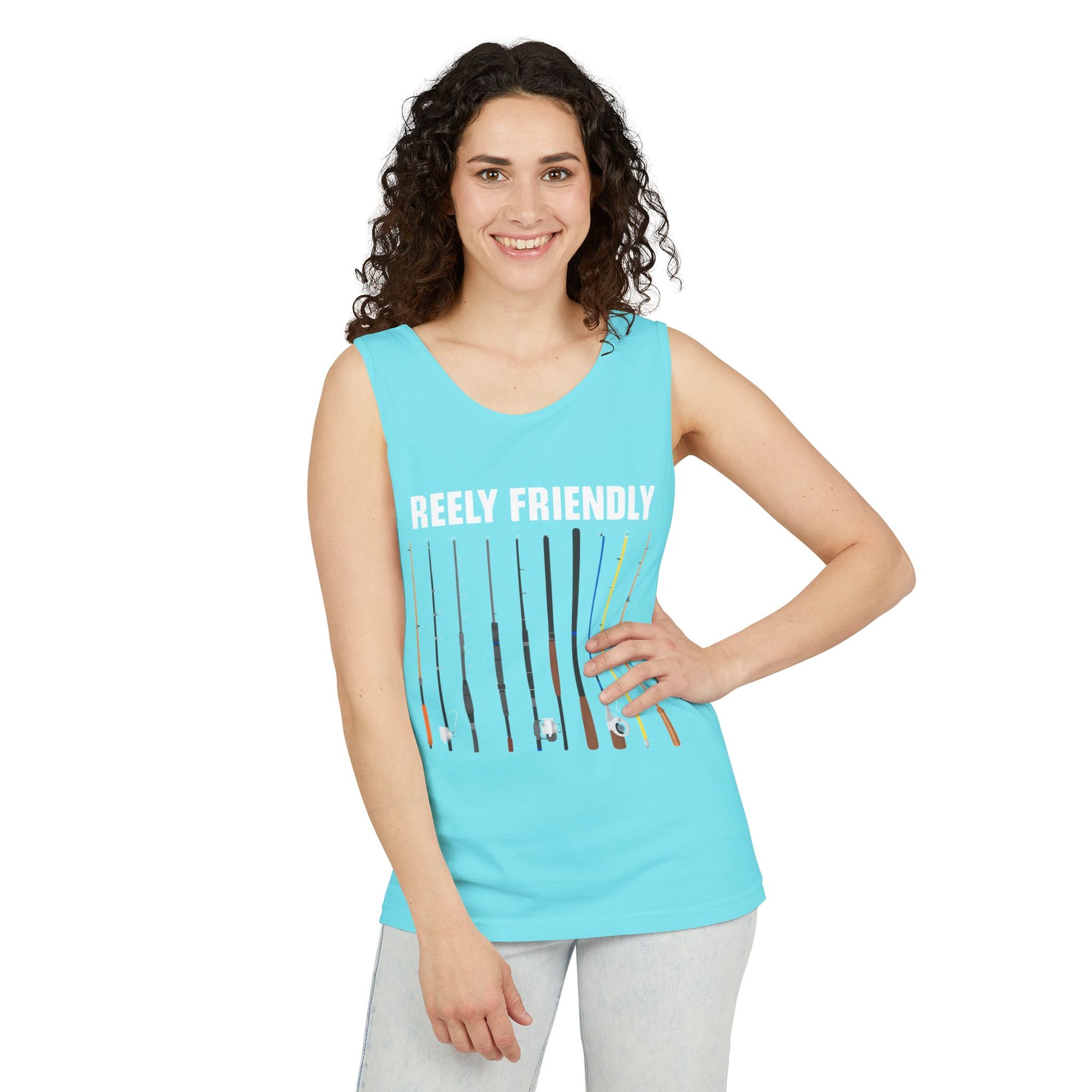 Reely Friendly Fishing Tank Top | Outdoor Apparel, Summer Vibes, Fisherman Gift, Casual Wear, Beach Outing