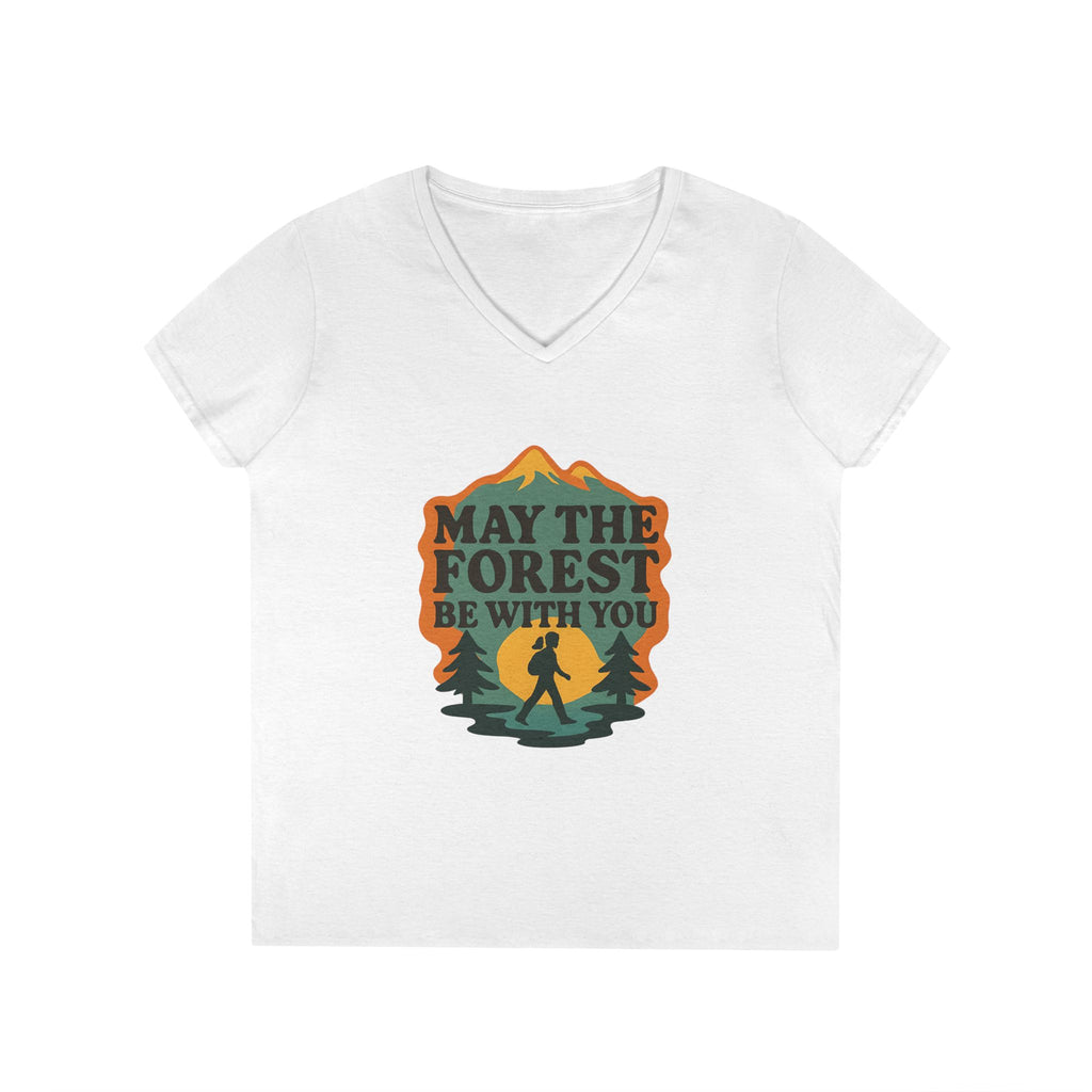 Forest themed Ladies' v neck