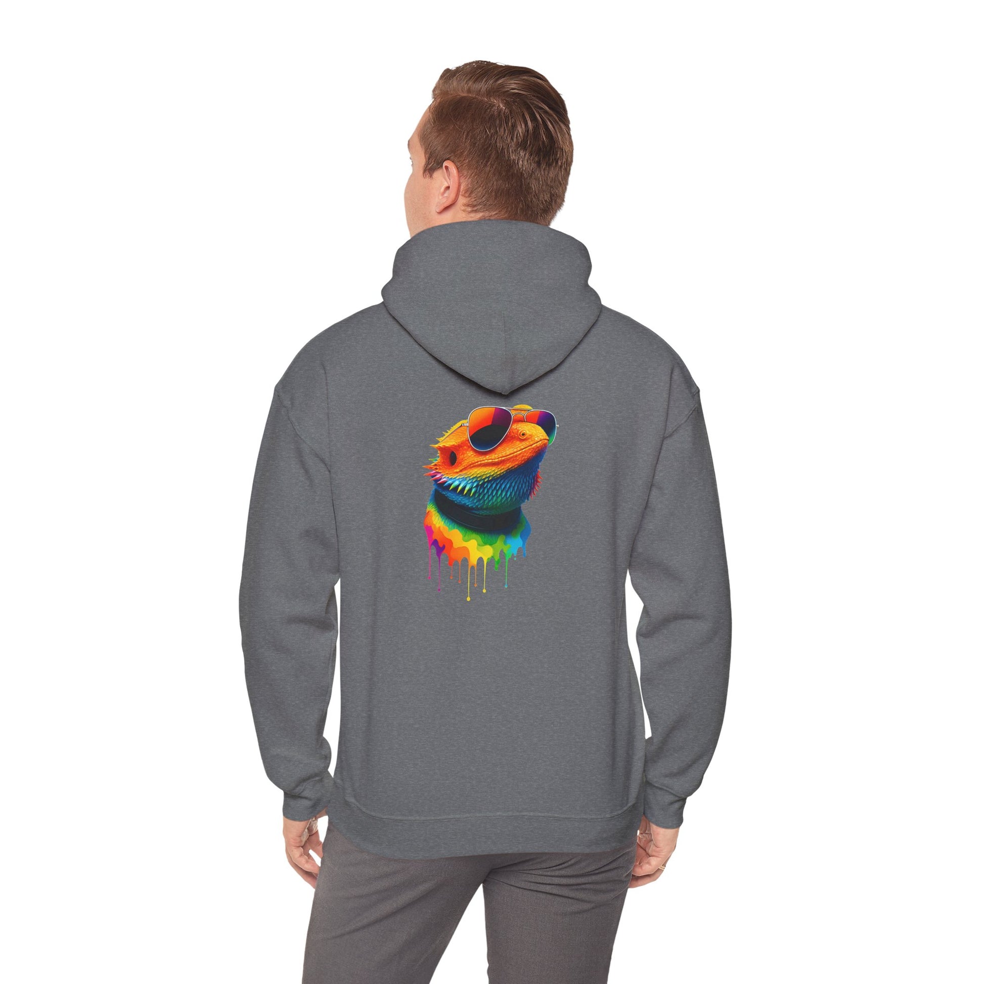 Colorful Lizard Hoodie – Unisex Heavy Blend™ Sweatshirt for Nature Lovers, Perfect Gift for Birthdays, Holidays, Cozy Wear, Unique Design