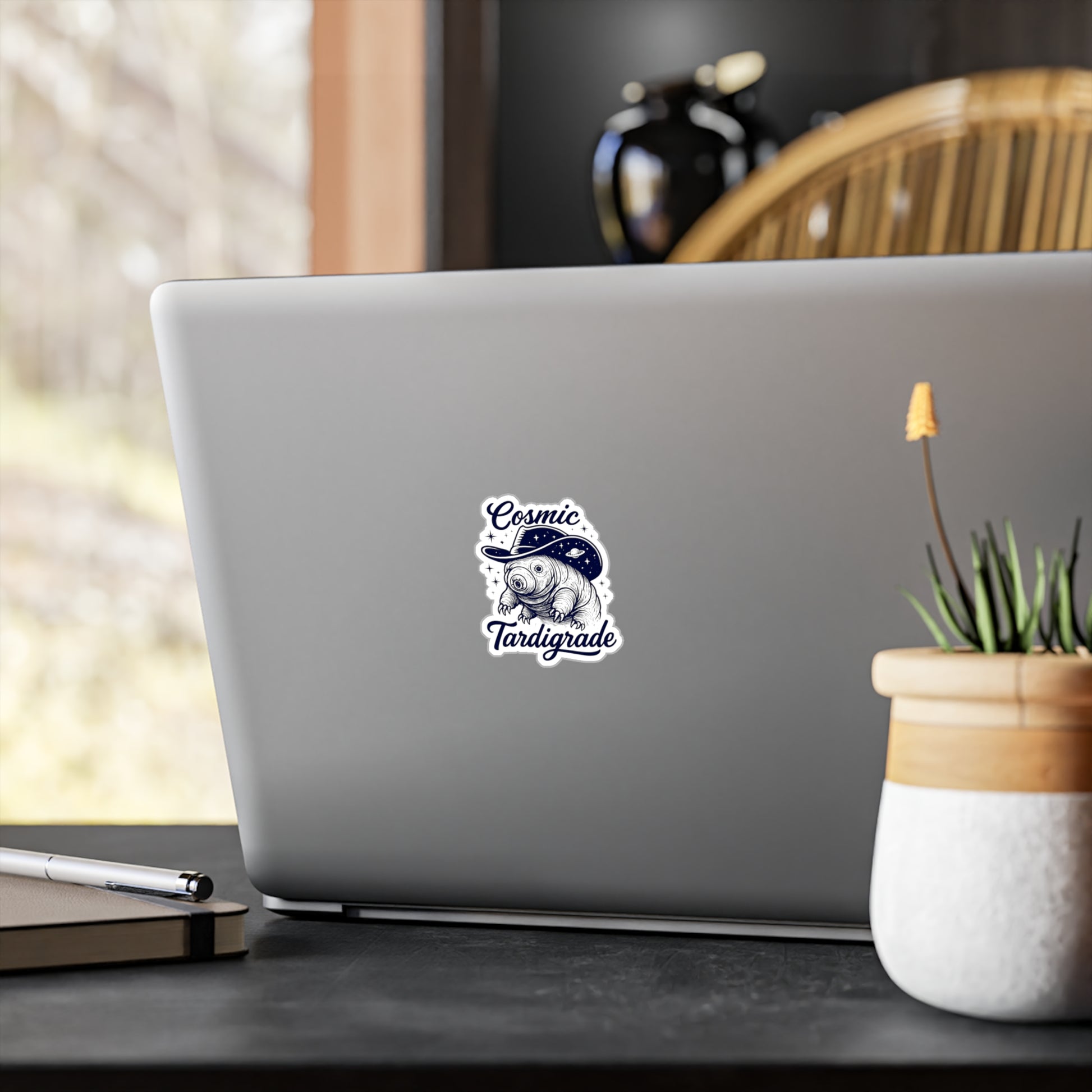 Cosmic Tardigrade Vinyl Decals, Quirky Stickers for Laptop, Water Bottle, Car, Unique Gift for Science Lovers, Funny Wall Art