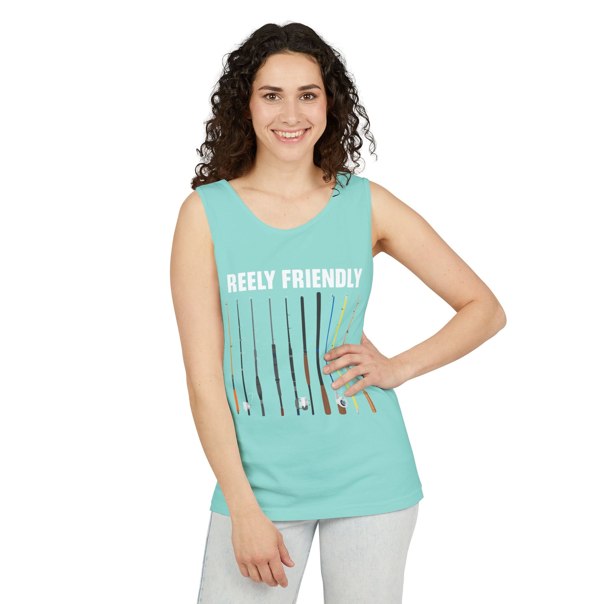 Reely Friendly Fishing Tank Top | Outdoor Apparel, Summer Vibes, Fisherman Gift, Casual Wear, Beach Outing