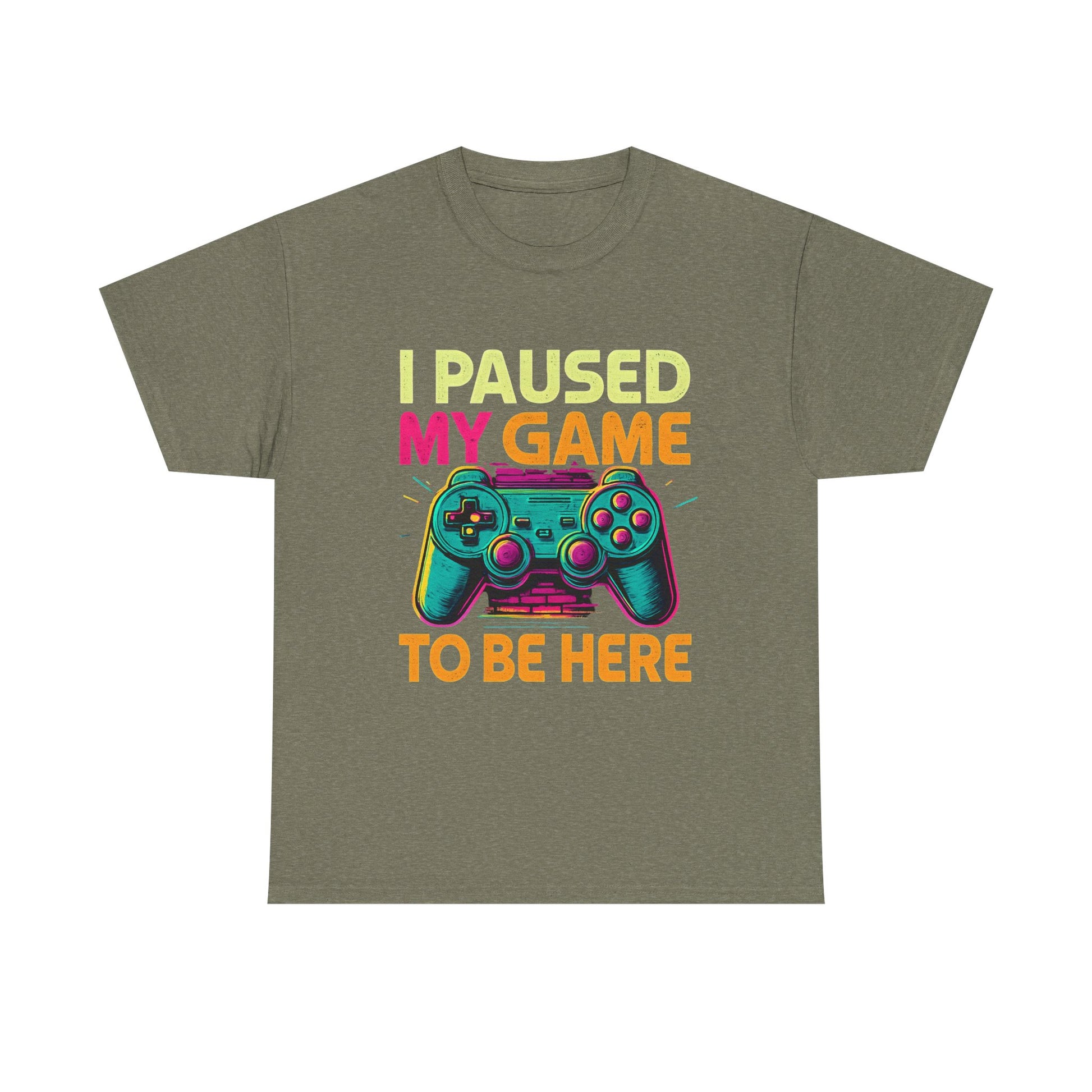 Gaming Humor Unisex Tee - I Paused My Game To Be Here, Gamer Gift, Video Game Shirt, Casual Wear, Funny T-Shirt, Game Night Apparel