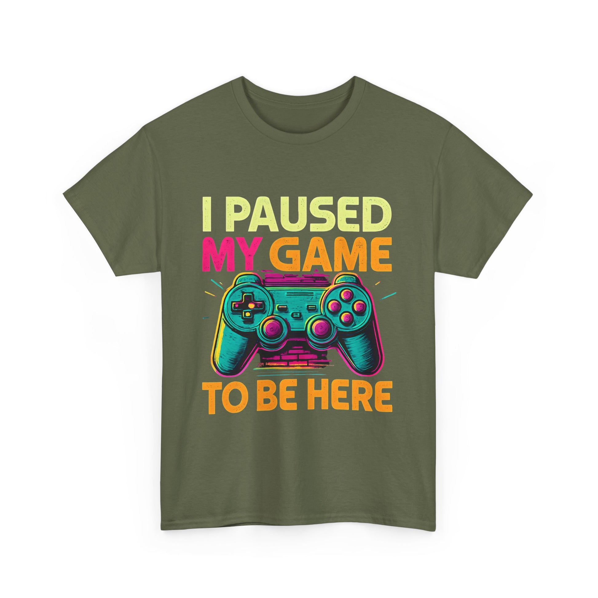 Gaming Humor Unisex Tee - I Paused My Game To Be Here, Gamer Gift, Video Game Shirt, Casual Wear, Funny T-Shirt, Game Night Apparel