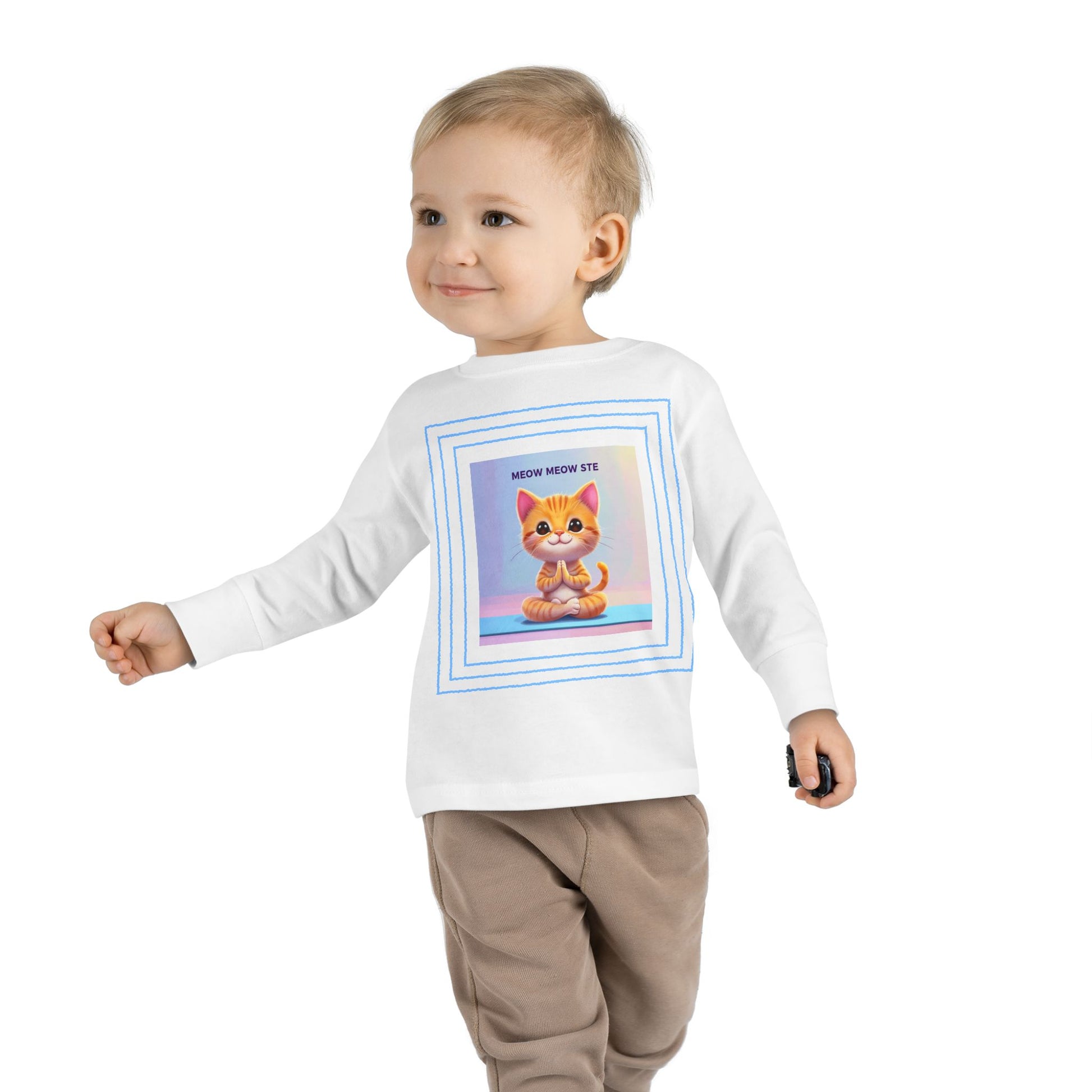 Cat Yoga Toddler Long Sleeve Tee