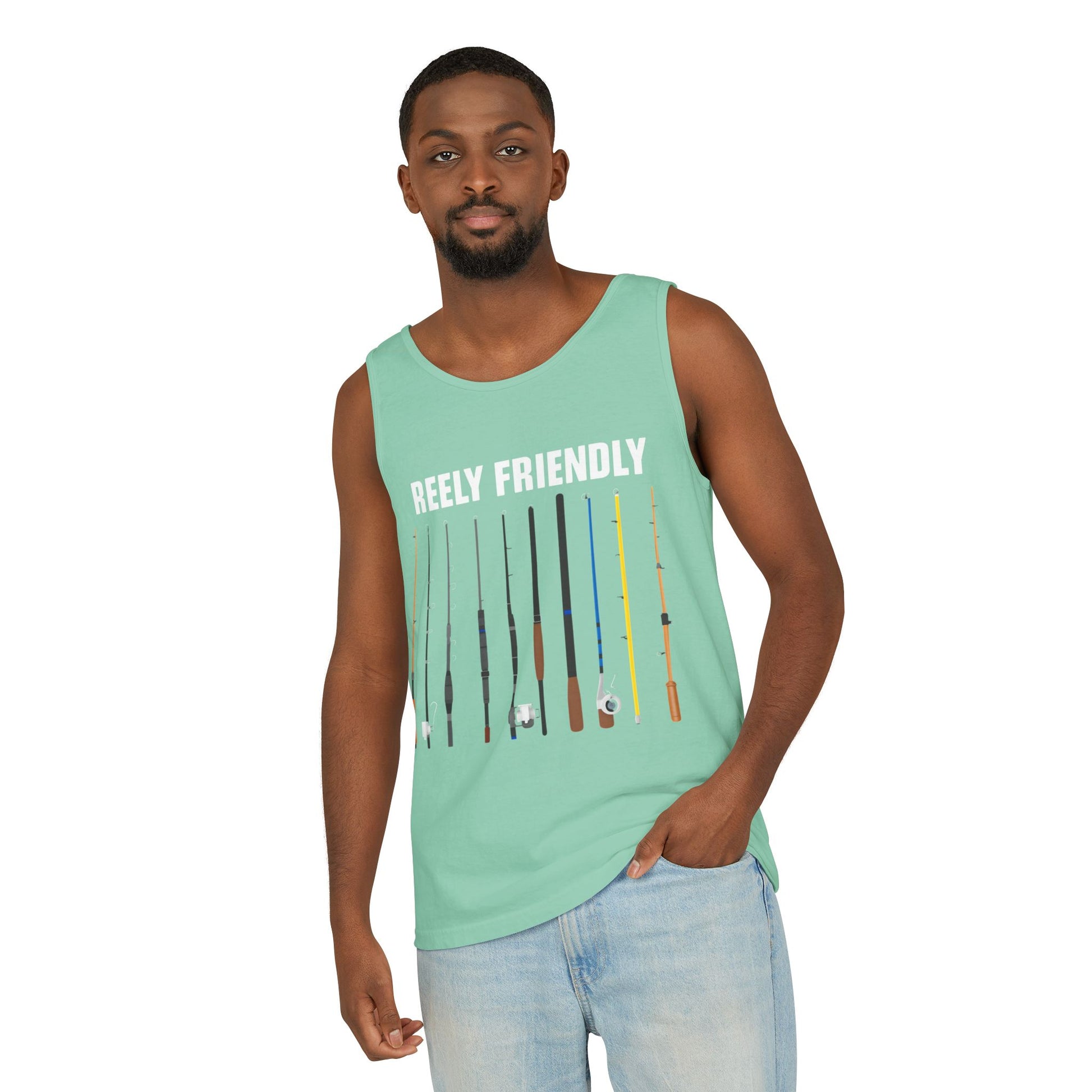 Reely Friendly Fishing Tank Top | Outdoor Apparel, Summer Vibes, Fisherman Gift, Casual Wear, Beach Outing