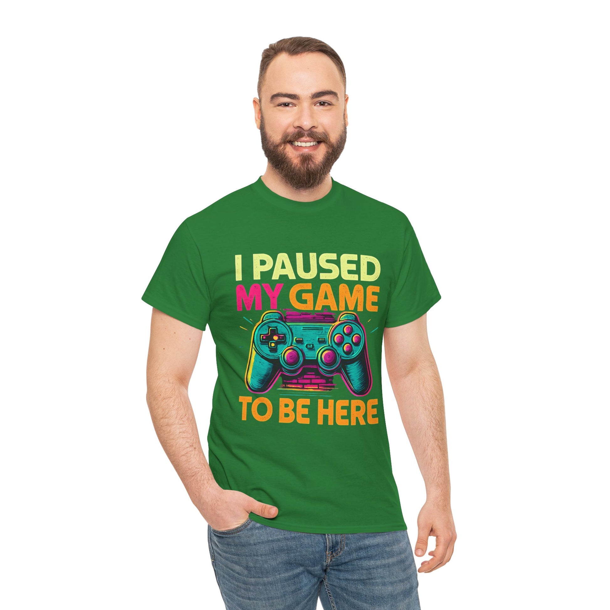 Gaming Humor Unisex Tee - I Paused My Game To Be Here, Gamer Gift, Video Game Shirt, Casual Wear, Funny T-Shirt, Game Night Apparel
