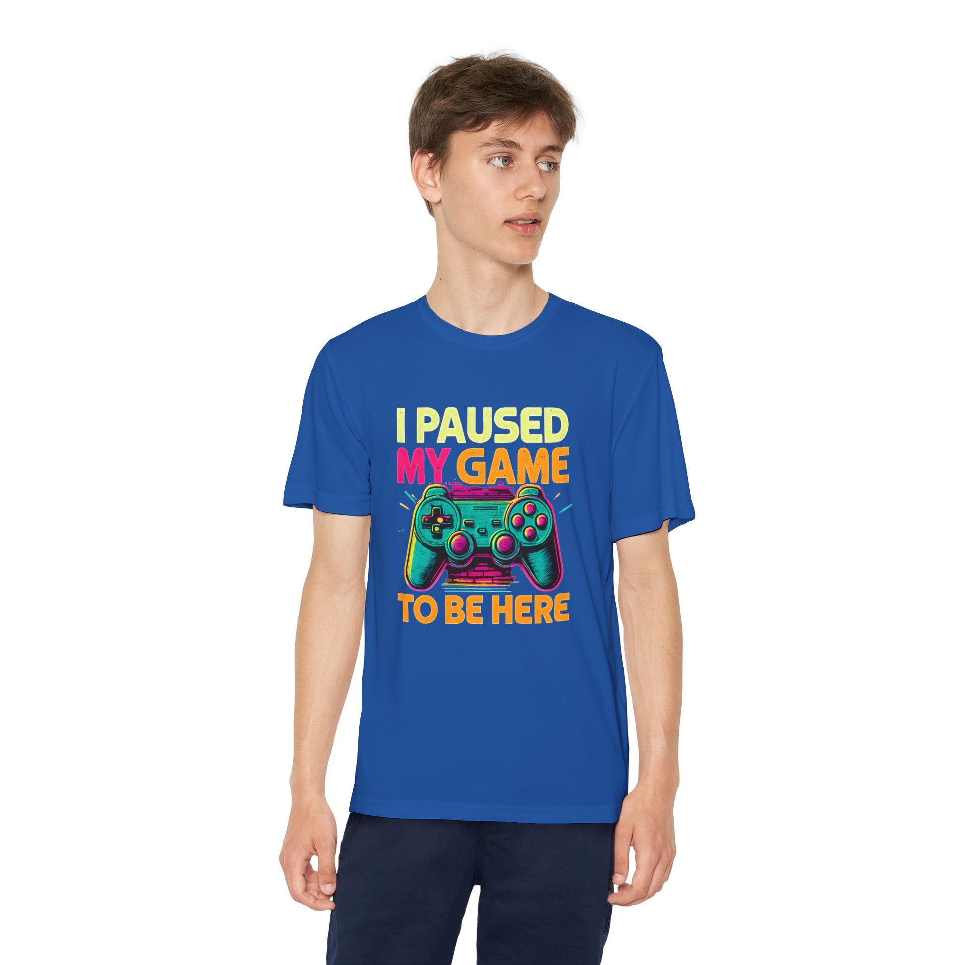 Youth Gamer Tee - I Paused My Game to Be Here | Fun Video Game Shirt, Kids Gaming Apparel, Birthday Gift, Casual Wear, Game Night Tee