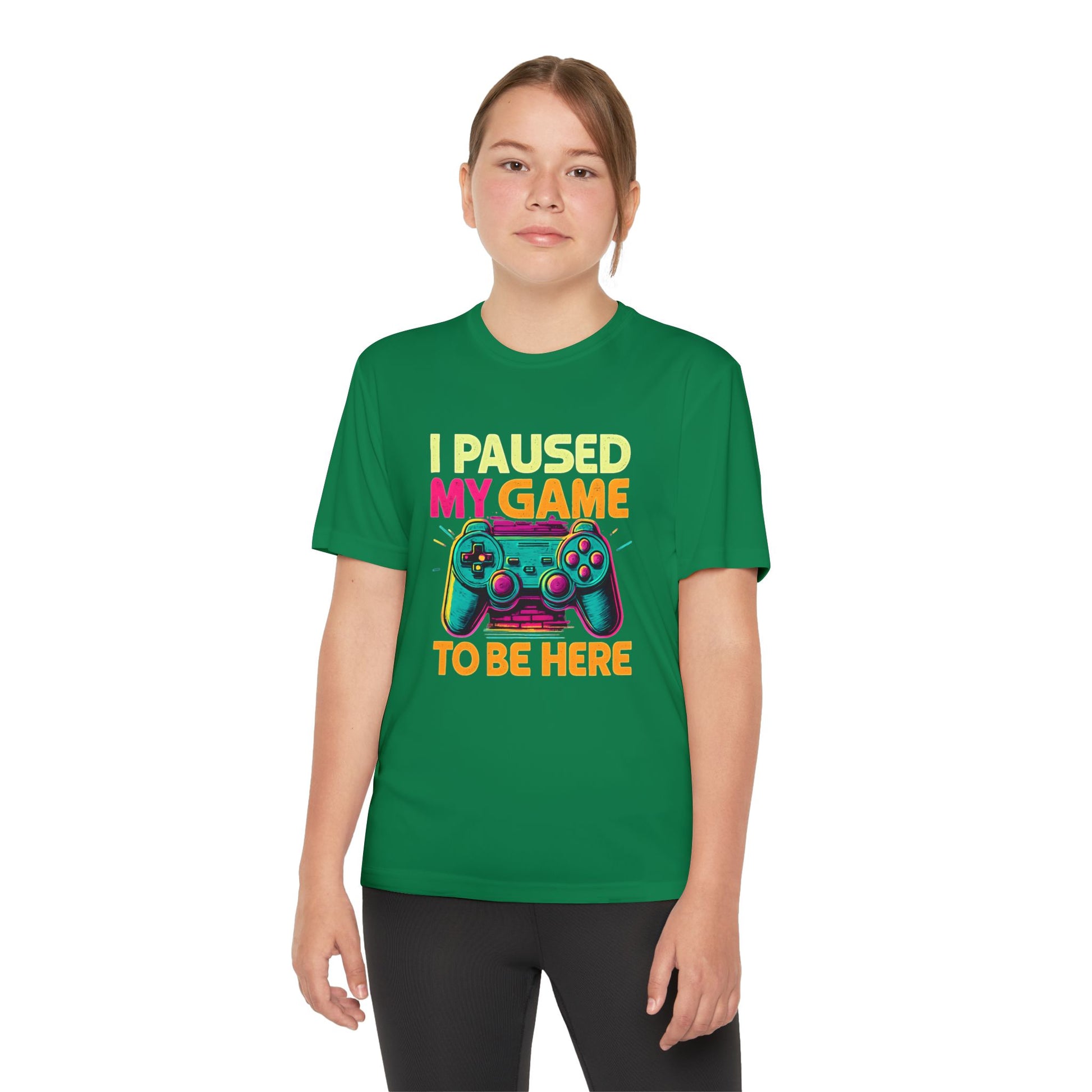 Youth Gamer Tee - I Paused My Game to Be Here | Fun Video Game Shirt, Kids Gaming Apparel, Birthday Gift, Casual Wear, Game Night Tee