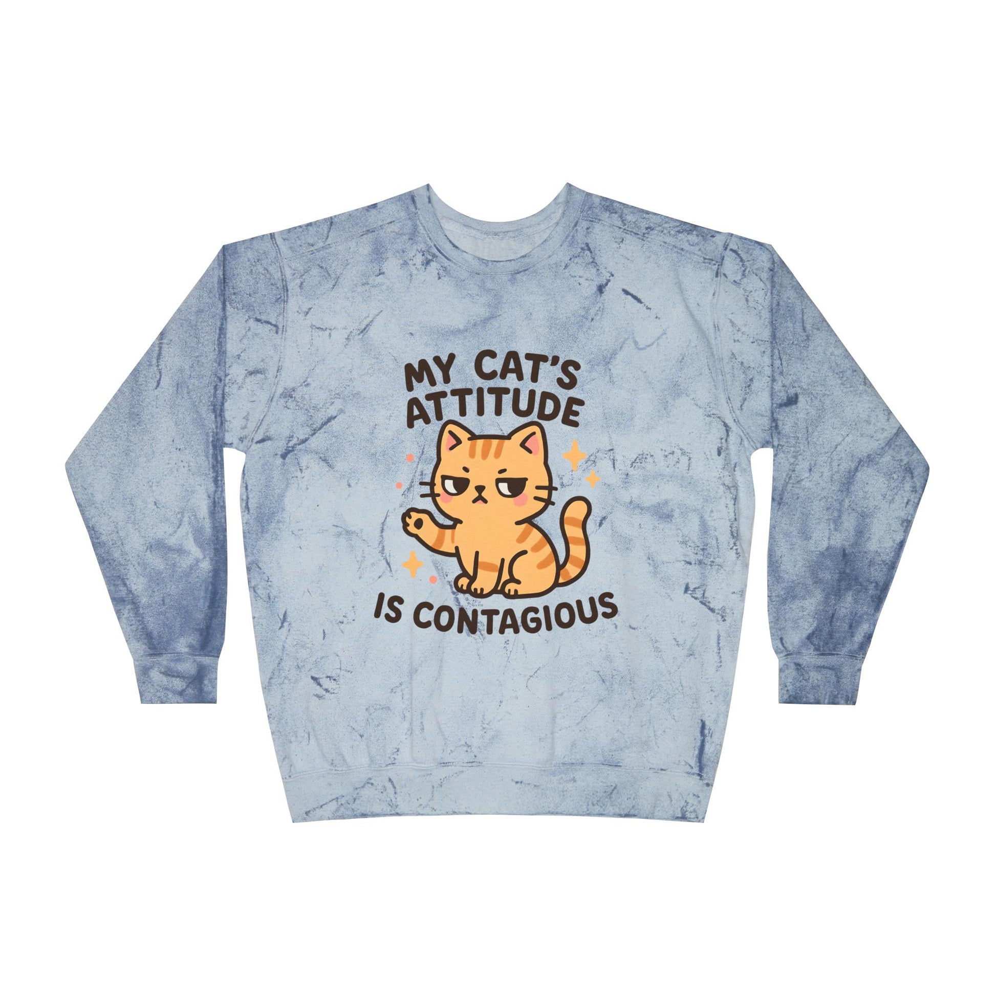 Cat Attitude Crewneck Sweatshirt, Funny Cat Sweatshirt, Pet Lover Gift, Cozy Sweatshirt