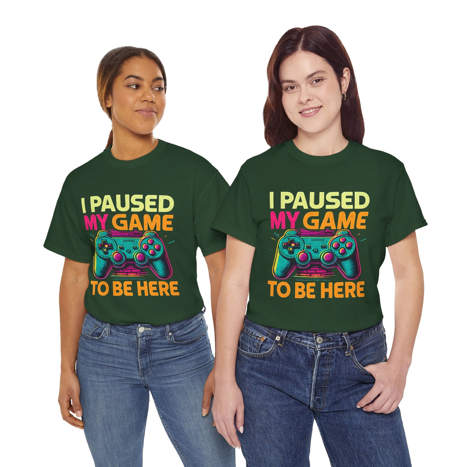 Gaming Humor Unisex Tee - I Paused My Game To Be Here, Gamer Gift, Video Game Shirt, Casual Wear, Funny T-Shirt, Game Night Apparel