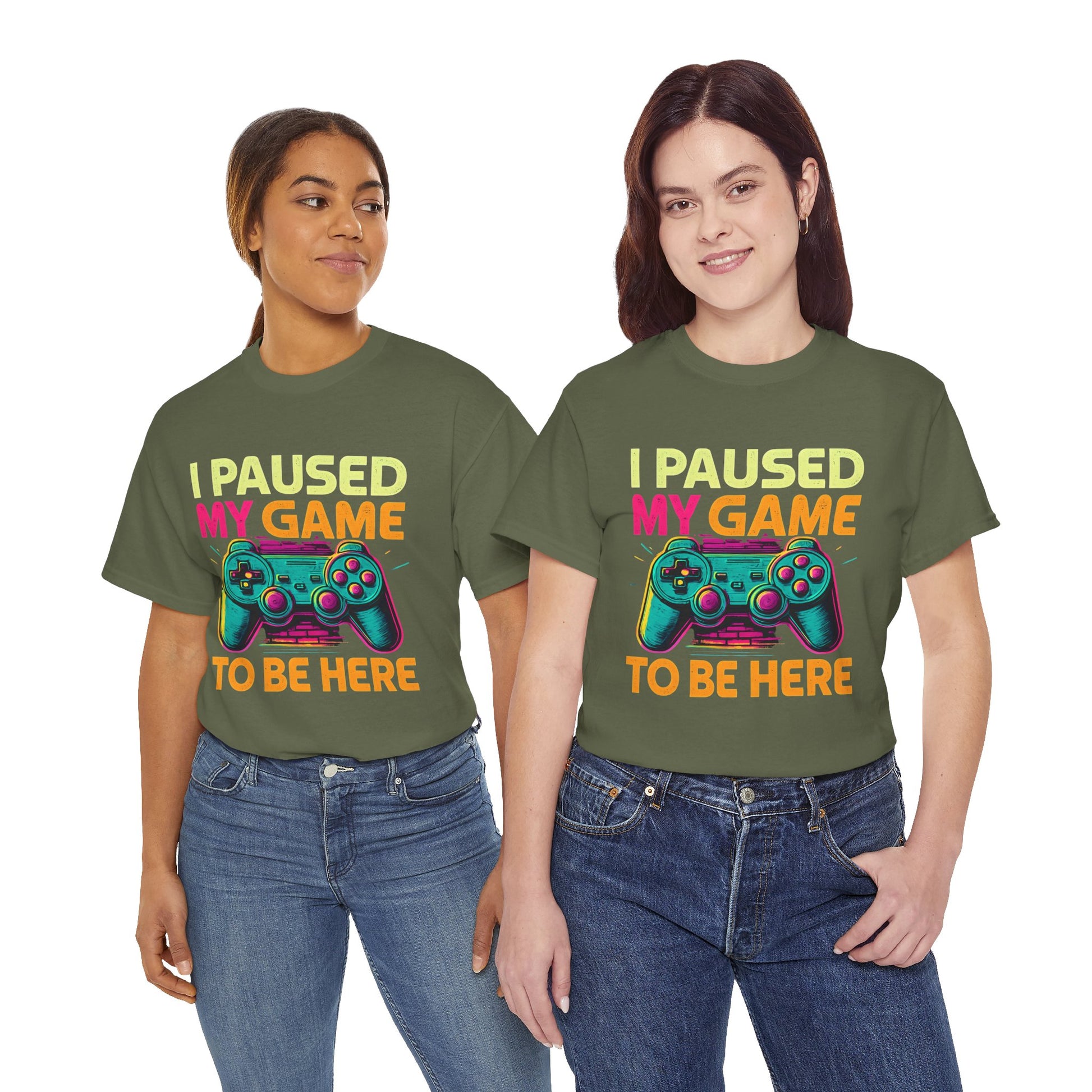 Gaming Humor Unisex Tee - I Paused My Game To Be Here, Gamer Gift, Video Game Shirt, Casual Wear, Funny T-Shirt, Game Night Apparel