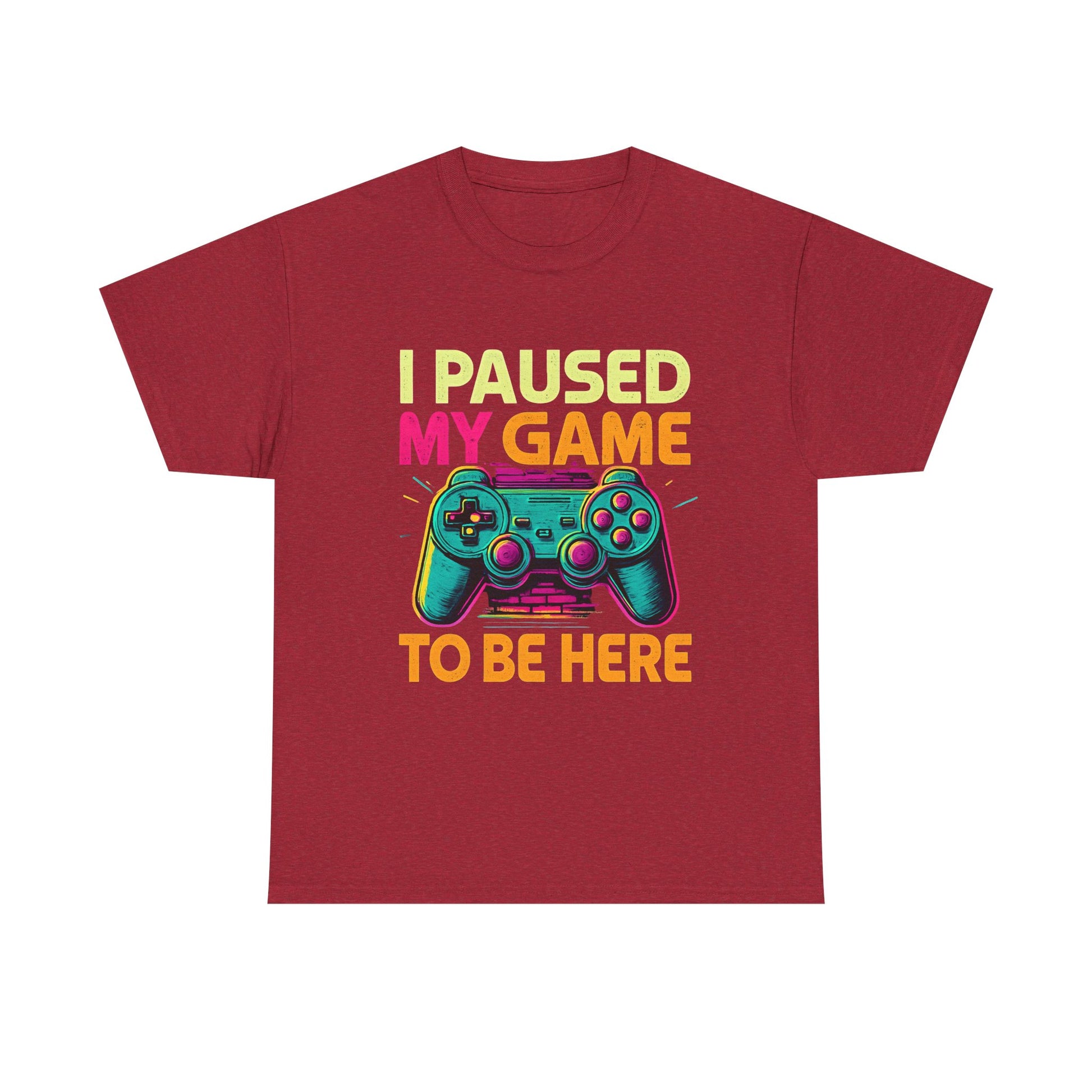 Gaming Humor Unisex Tee - I Paused My Game To Be Here, Gamer Gift, Video Game Shirt, Casual Wear, Funny T-Shirt, Game Night Apparel