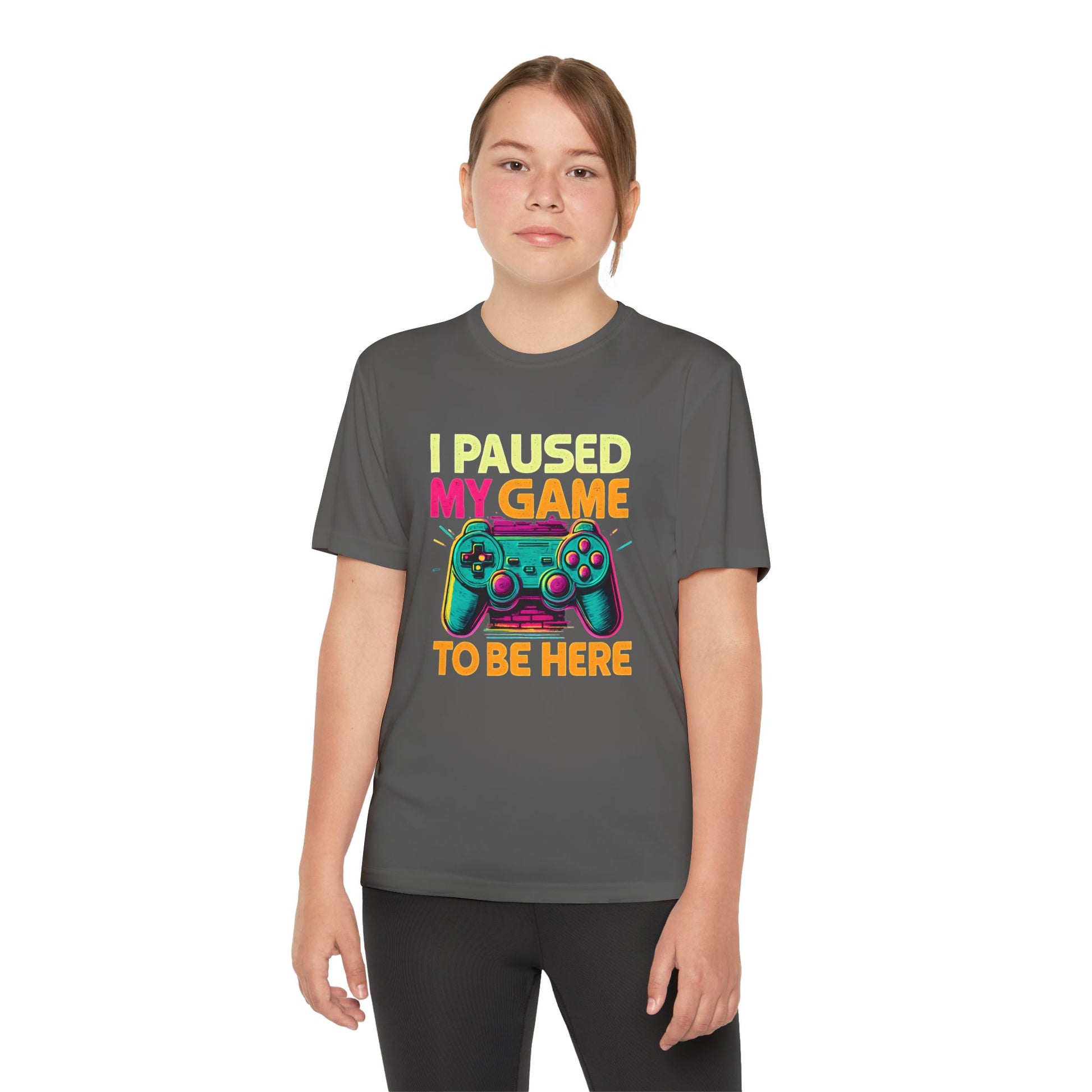 Youth Gamer Tee - I Paused My Game to Be Here | Fun Video Game Shirt, Kids Gaming Apparel, Birthday Gift, Casual Wear, Game Night Tee