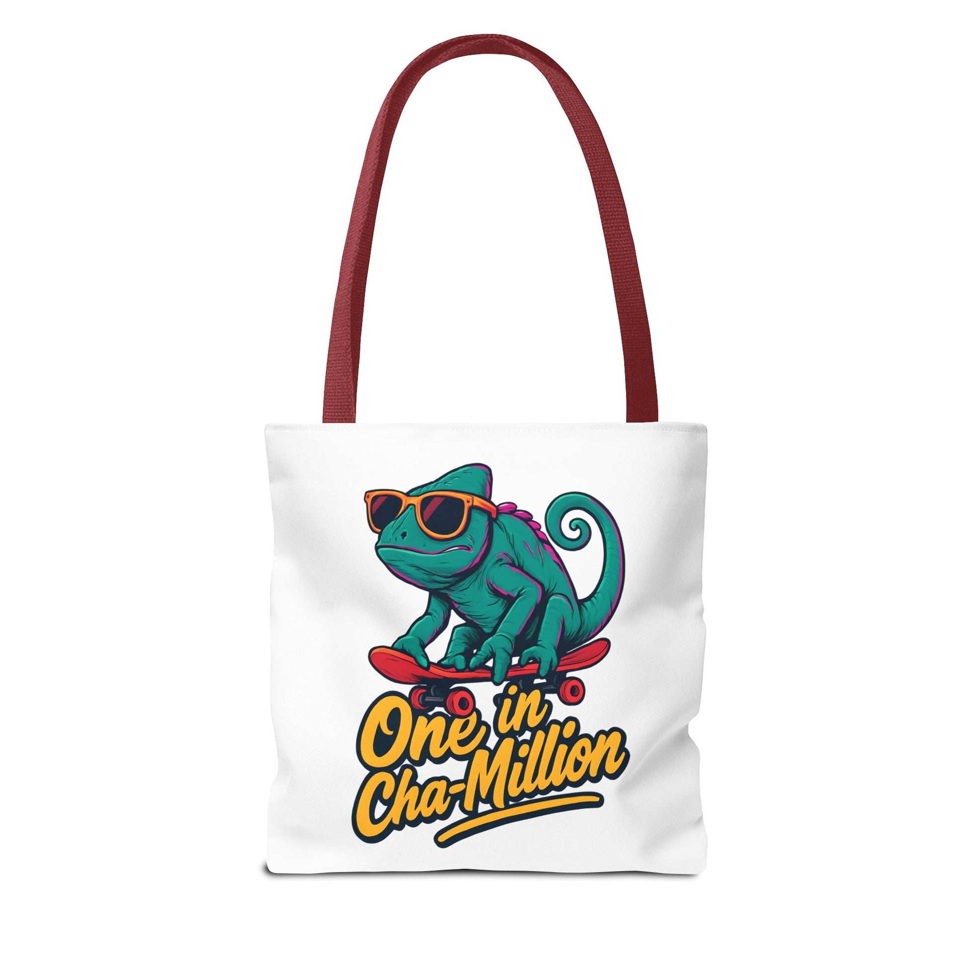 Skateboarder Chameleon Tote Bag - Unique AOP Design, Reusable Shopping Bag, Gift for Chameleon Lovers, Eco-Friendly Grocery Bag, [...]