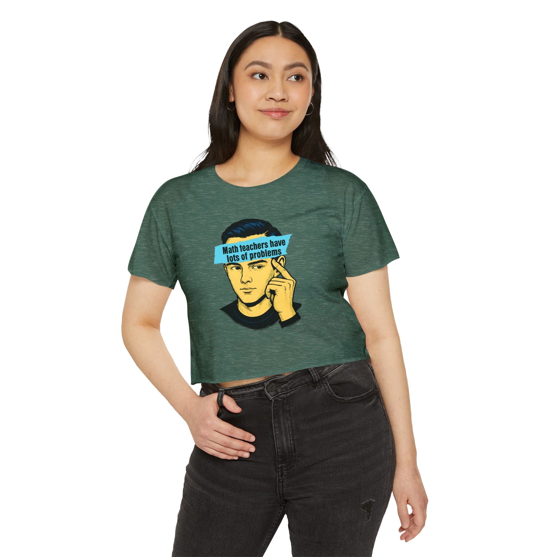 Math Teacher Problems Crop Top