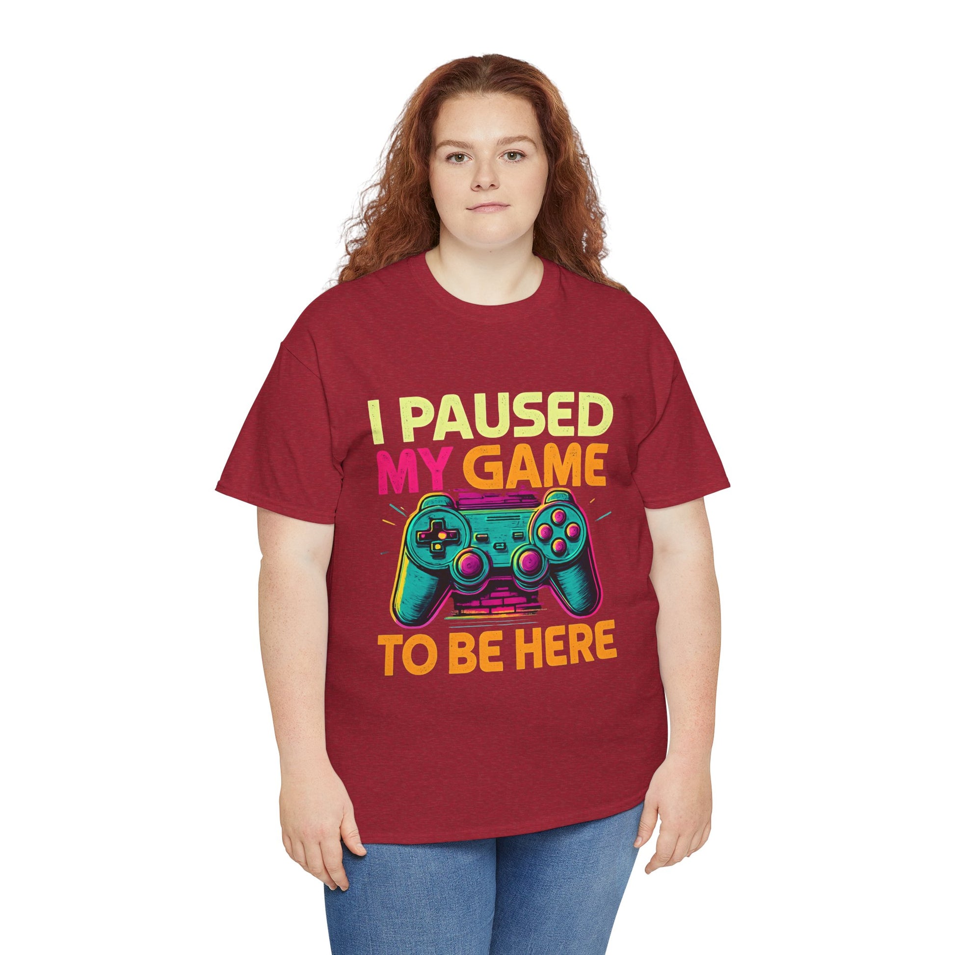Gaming Humor Unisex Tee - I Paused My Game To Be Here, Gamer Gift, Video Game Shirt, Casual Wear, Funny T-Shirt, Game Night Apparel