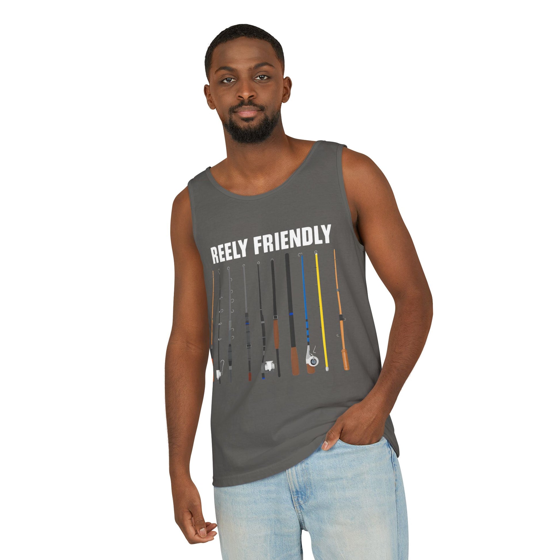Reely Friendly Fishing Tank Top | Outdoor Apparel, Summer Vibes, Fisherman Gift, Casual Wear, Beach Outing