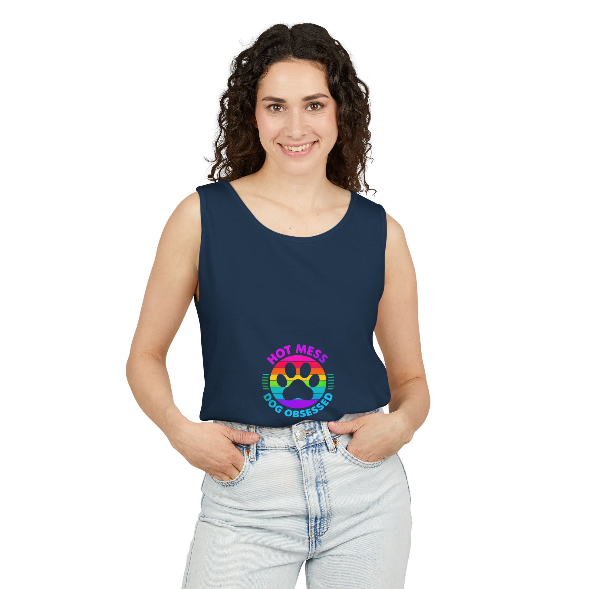 Dog Obsessed Unisex Garment-Dyed Tank Top