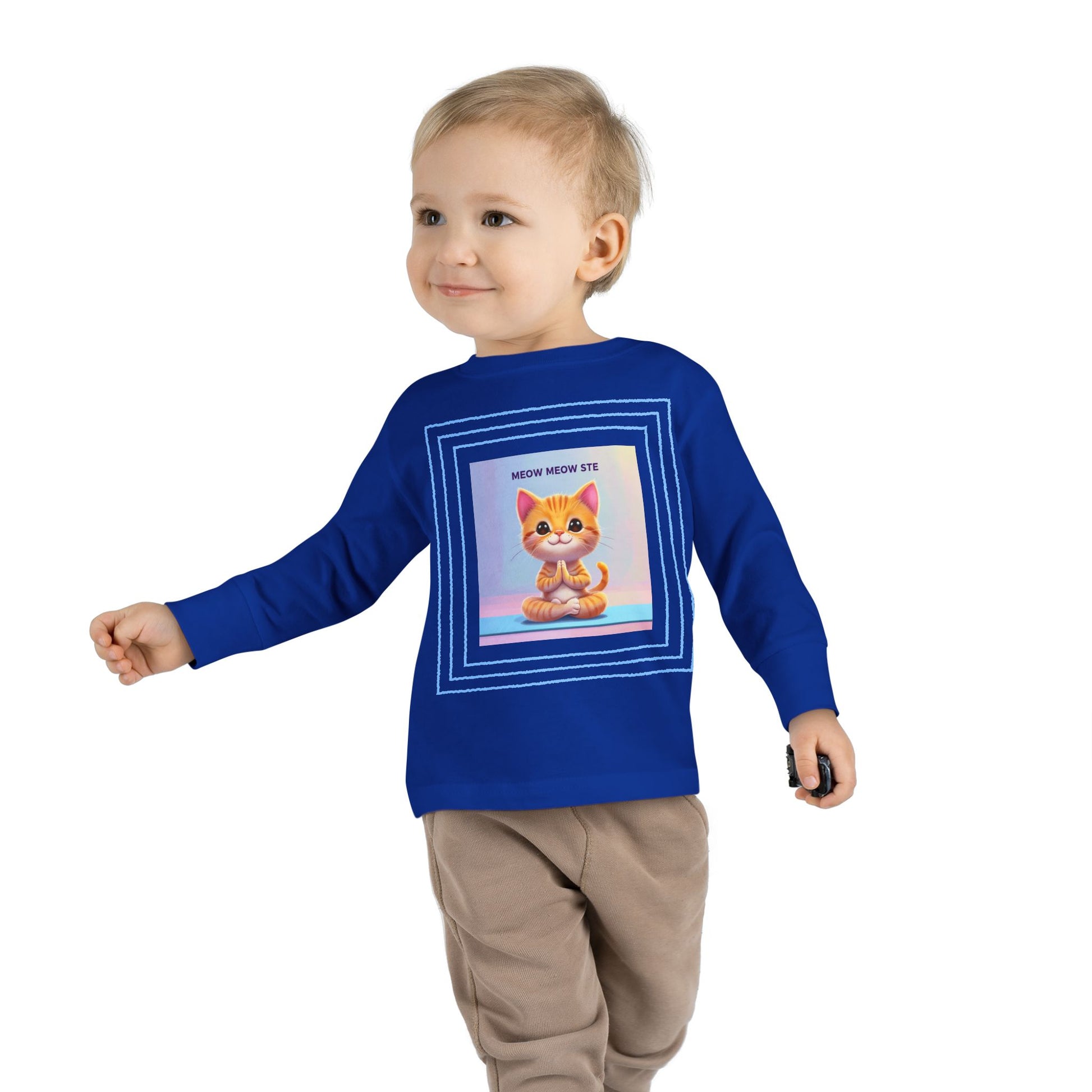 Cat Yoga Toddler Long Sleeve Tee