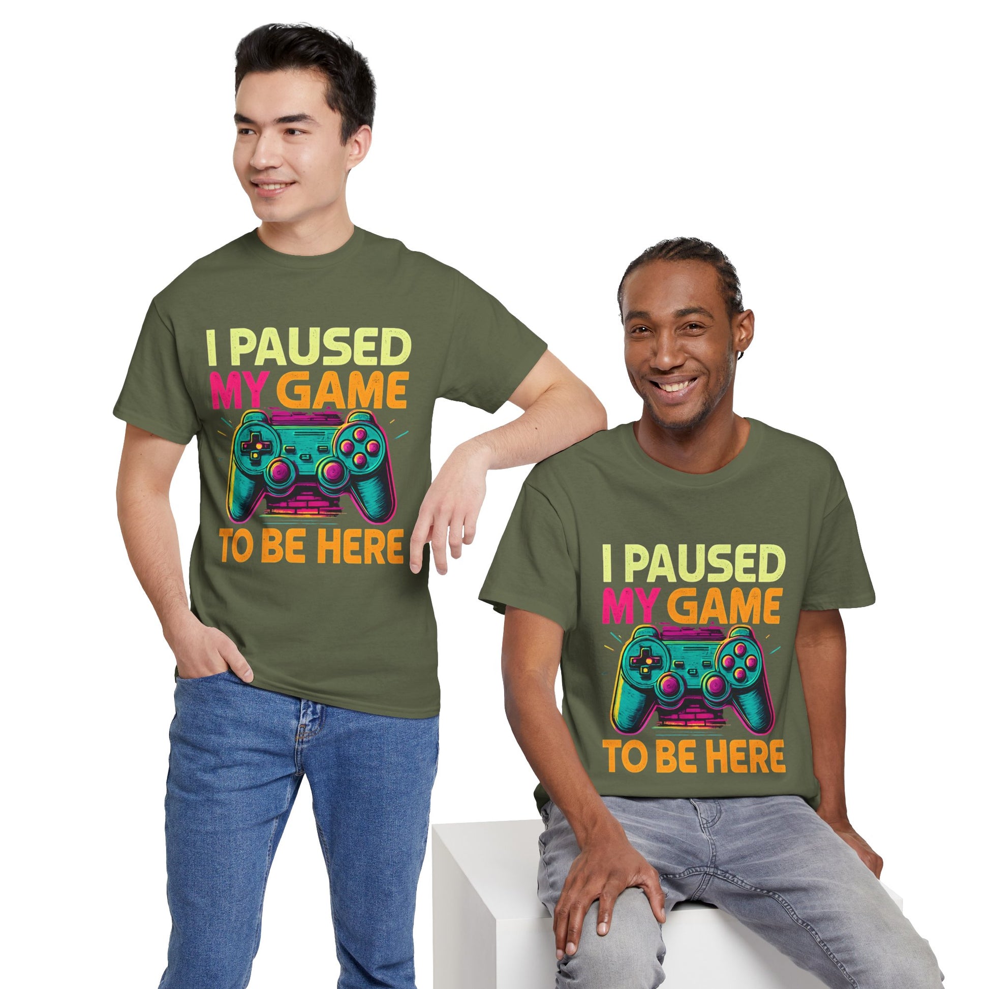 Gaming Humor Unisex Tee - I Paused My Game To Be Here, Gamer Gift, Video Game Shirt, Casual Wear, Funny T-Shirt, Game Night Apparel