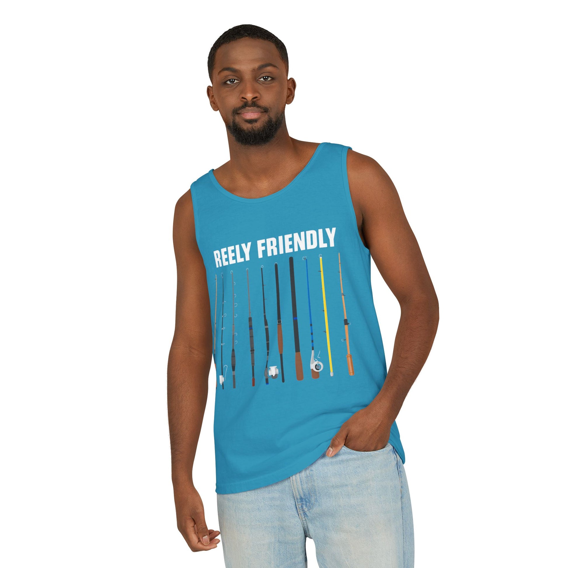 Reely Friendly Fishing Tank Top | Outdoor Apparel, Summer Vibes, Fisherman Gift, Casual Wear, Beach Outing