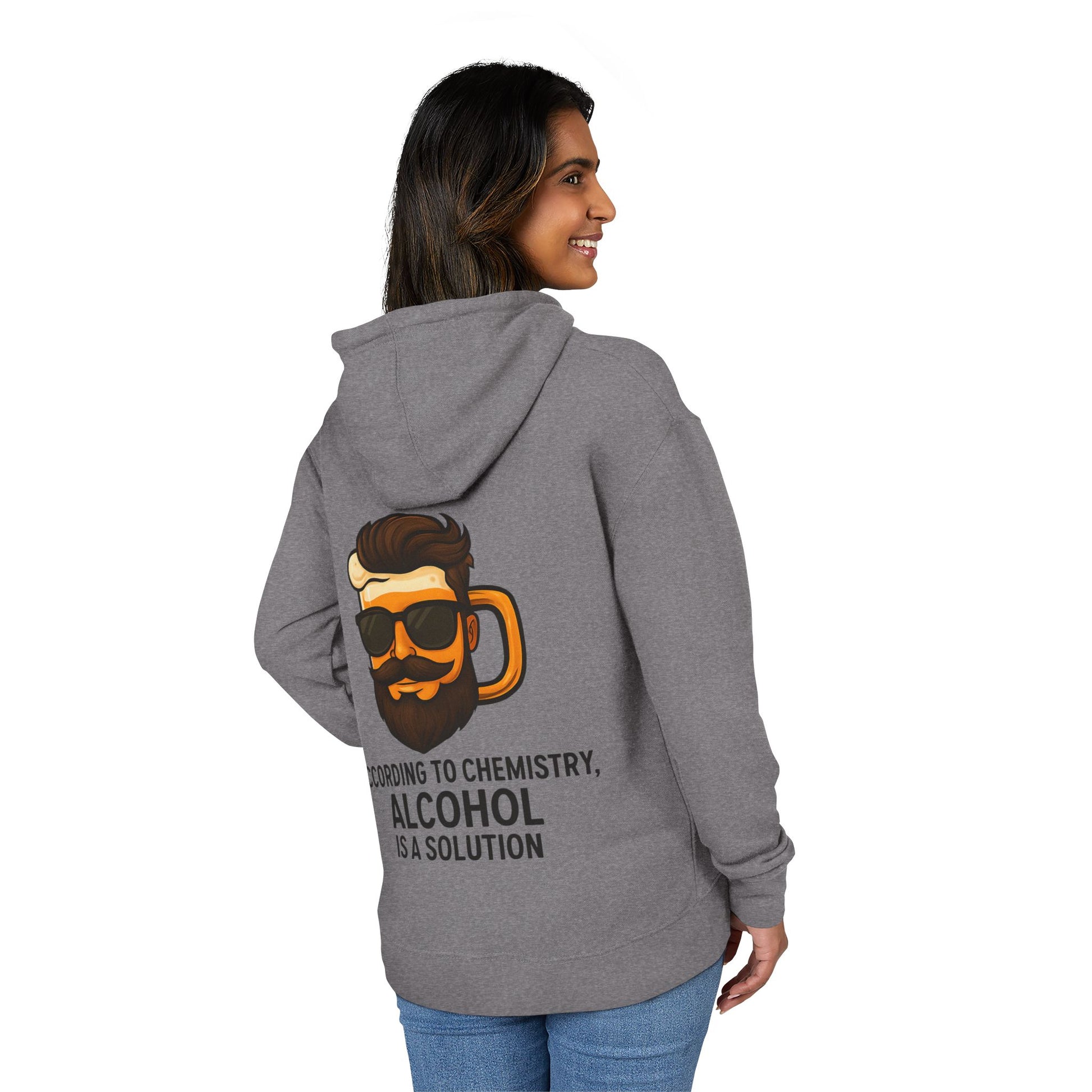Funny Chemistry Hoodie, Unisex French Terry Sweatshirt, Alcohol Solution Gift, Science Lover Apparel, Chemistry-themed Clothing