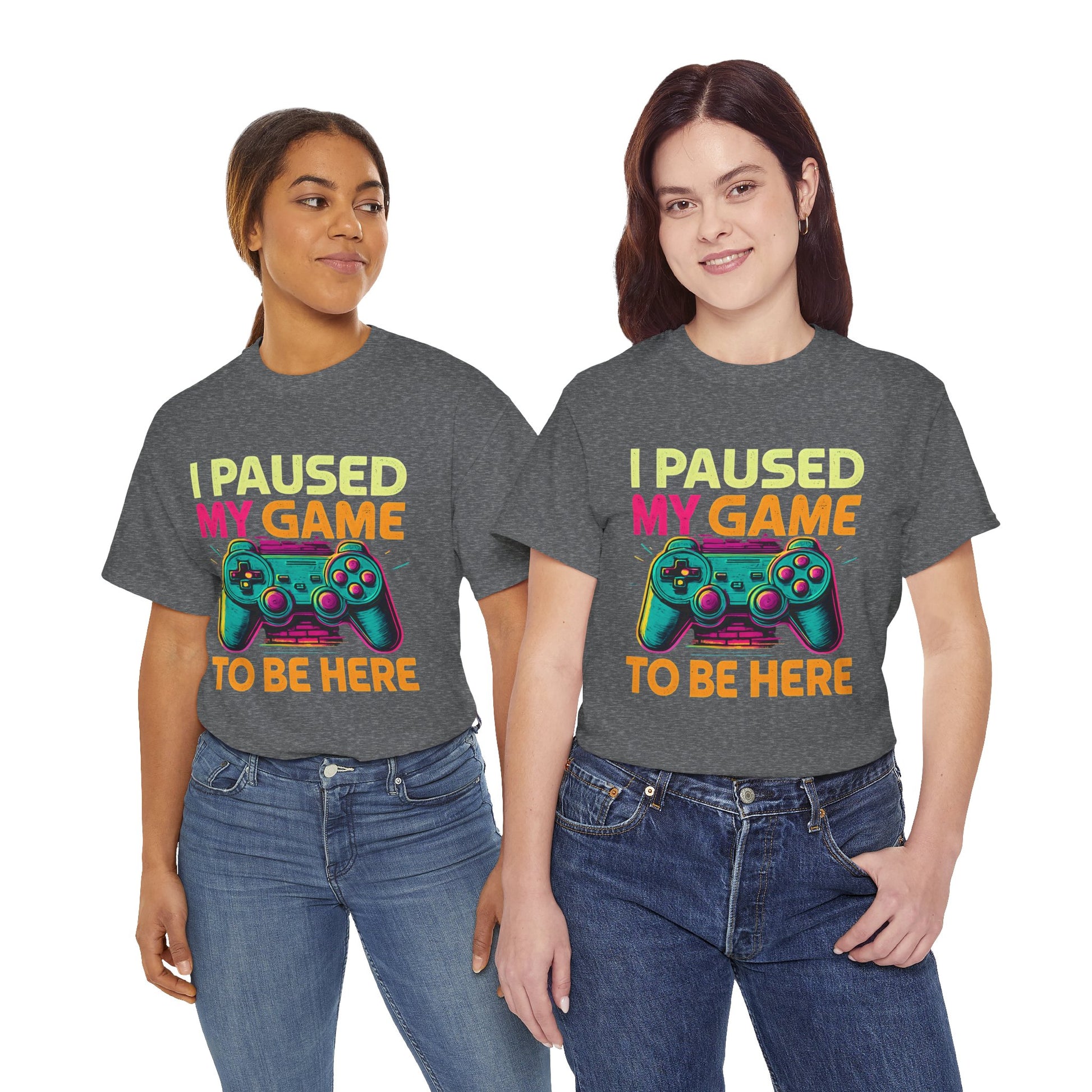 Gaming Humor Unisex Tee - I Paused My Game To Be Here, Gamer Gift, Video Game Shirt, Casual Wear, Funny T-Shirt, Game Night Apparel