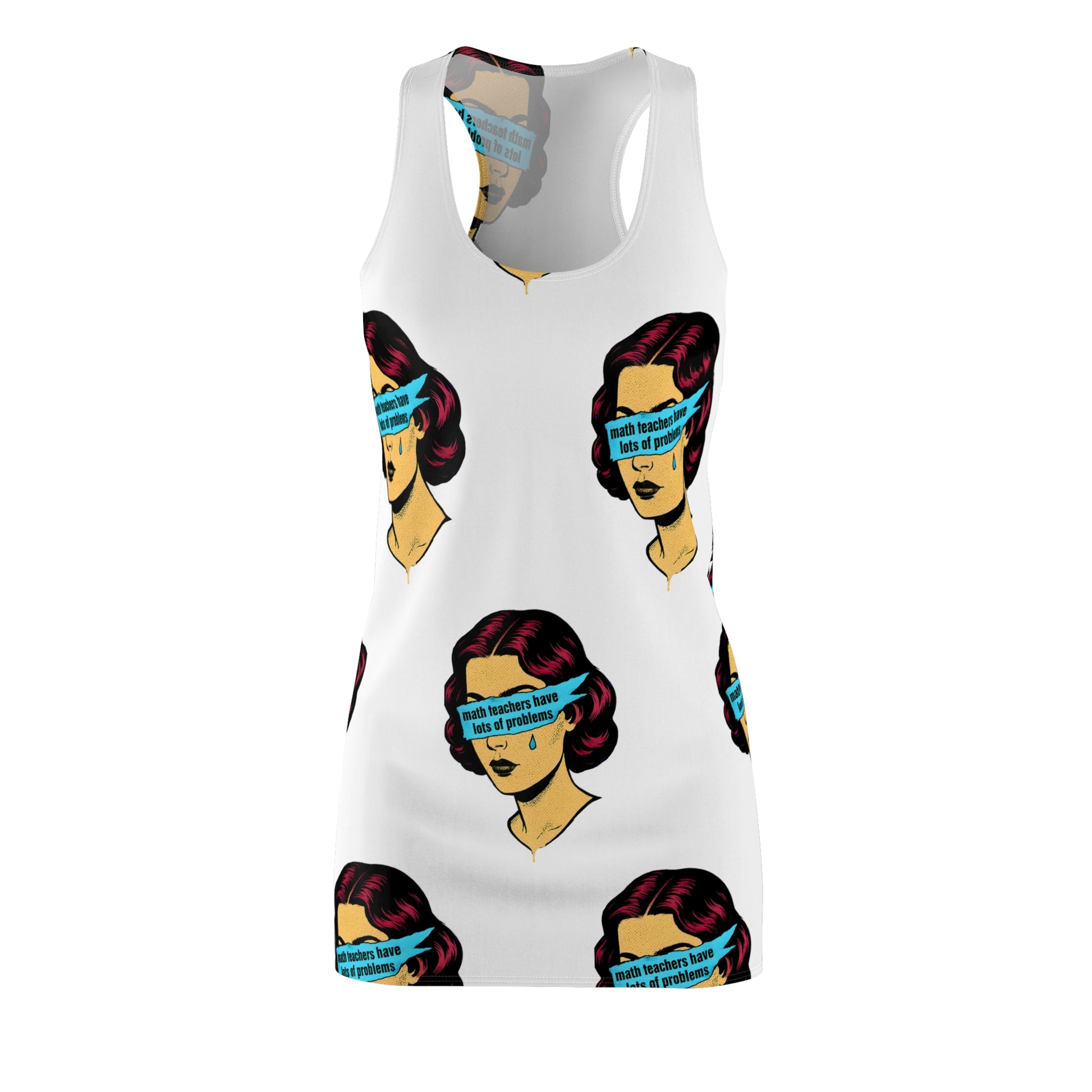Retro Graphic Women's Racerback Dress - Vintage Style Party Dress, Casual Summer Dress, Perfect Gift for Birthdays, Celebrations, [...]