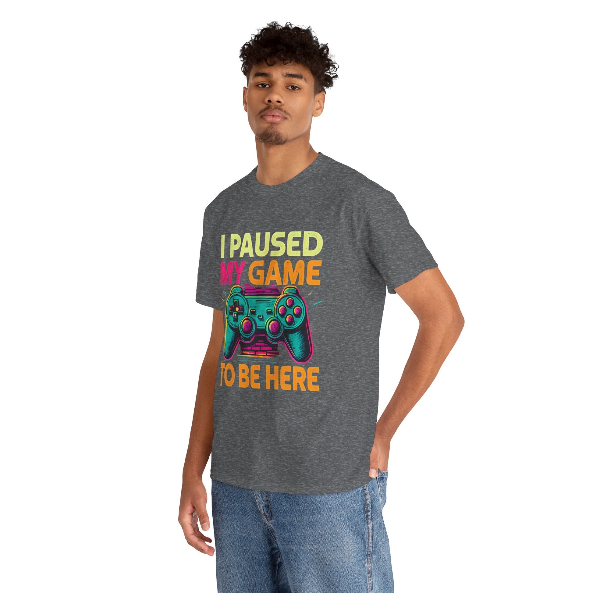Gaming Humor Unisex Tee - I Paused My Game To Be Here, Gamer Gift, Video Game Shirt, Casual Wear, Funny T-Shirt, Game Night Apparel
