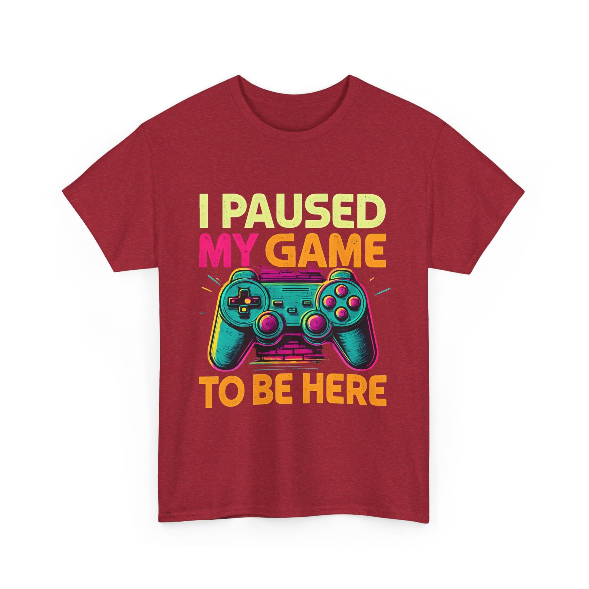 Gaming Humor Unisex Tee - I Paused My Game To Be Here, Gamer Gift, Video Game Shirt, Casual Wear, Funny T-Shirt, Game Night Apparel
