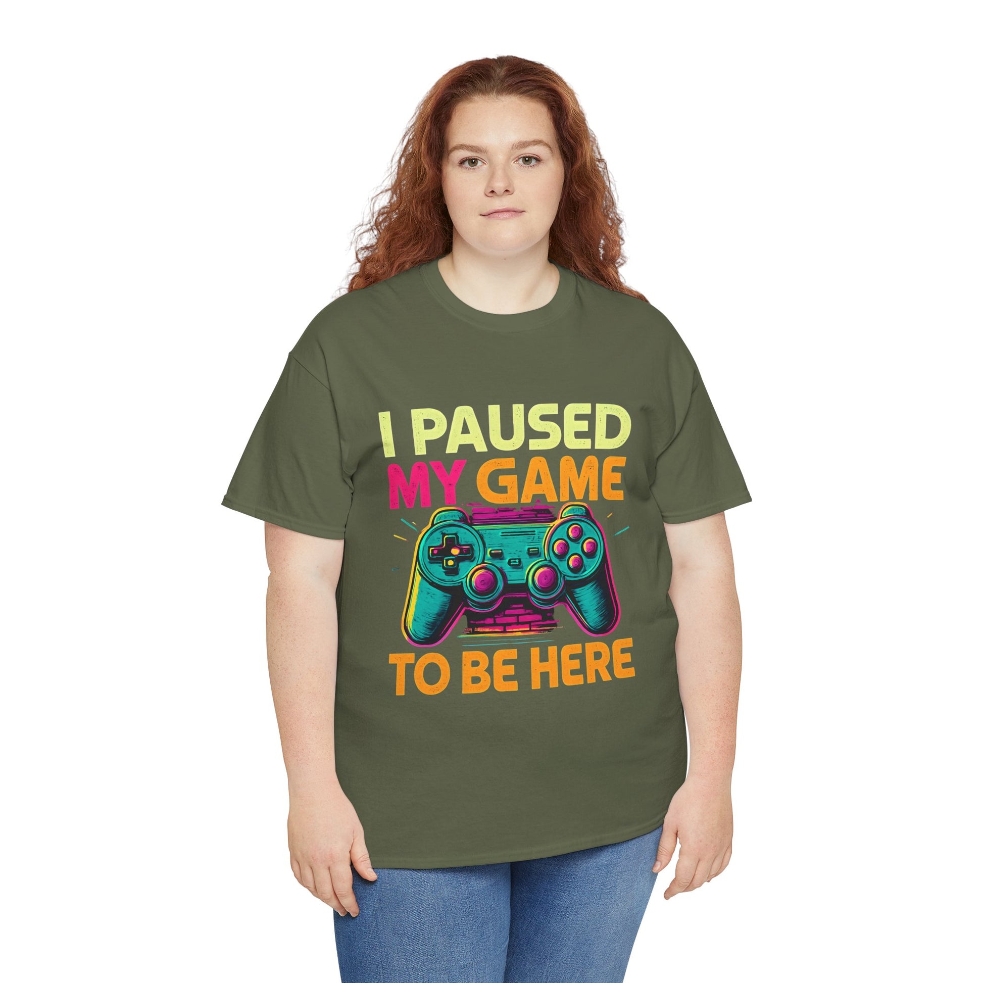Gaming Humor Unisex Tee - I Paused My Game To Be Here, Gamer Gift, Video Game Shirt, Casual Wear, Funny T-Shirt, Game Night Apparel