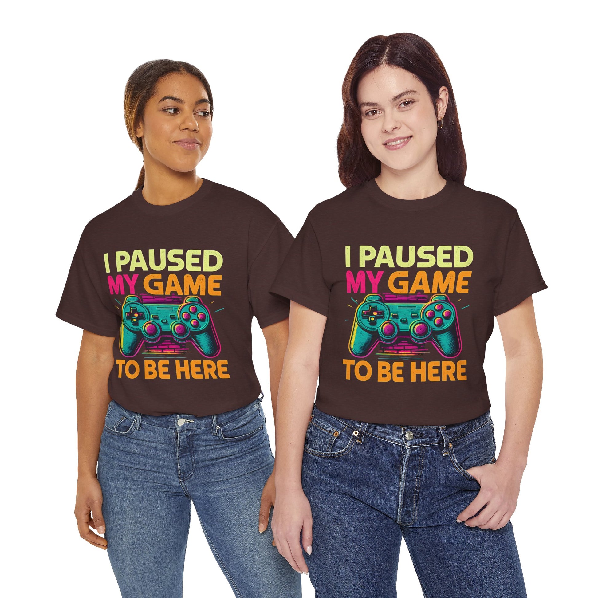 Gaming Humor Unisex Tee - I Paused My Game To Be Here, Gamer Gift, Video Game Shirt, Casual Wear, Funny T-Shirt, Game Night Apparel