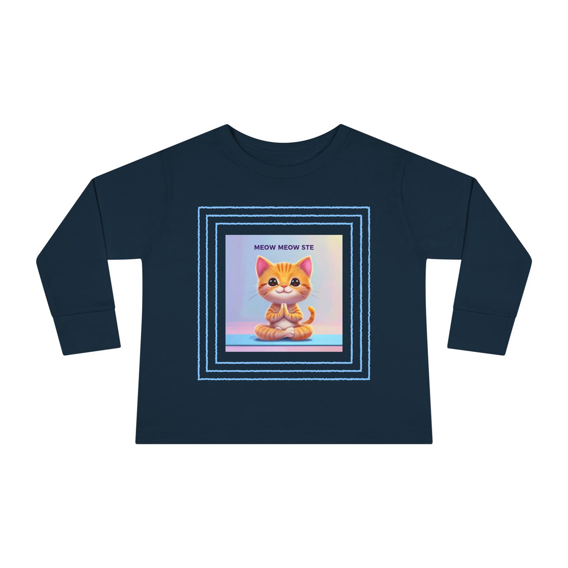 Cat Yoga Toddler Long Sleeve Tee