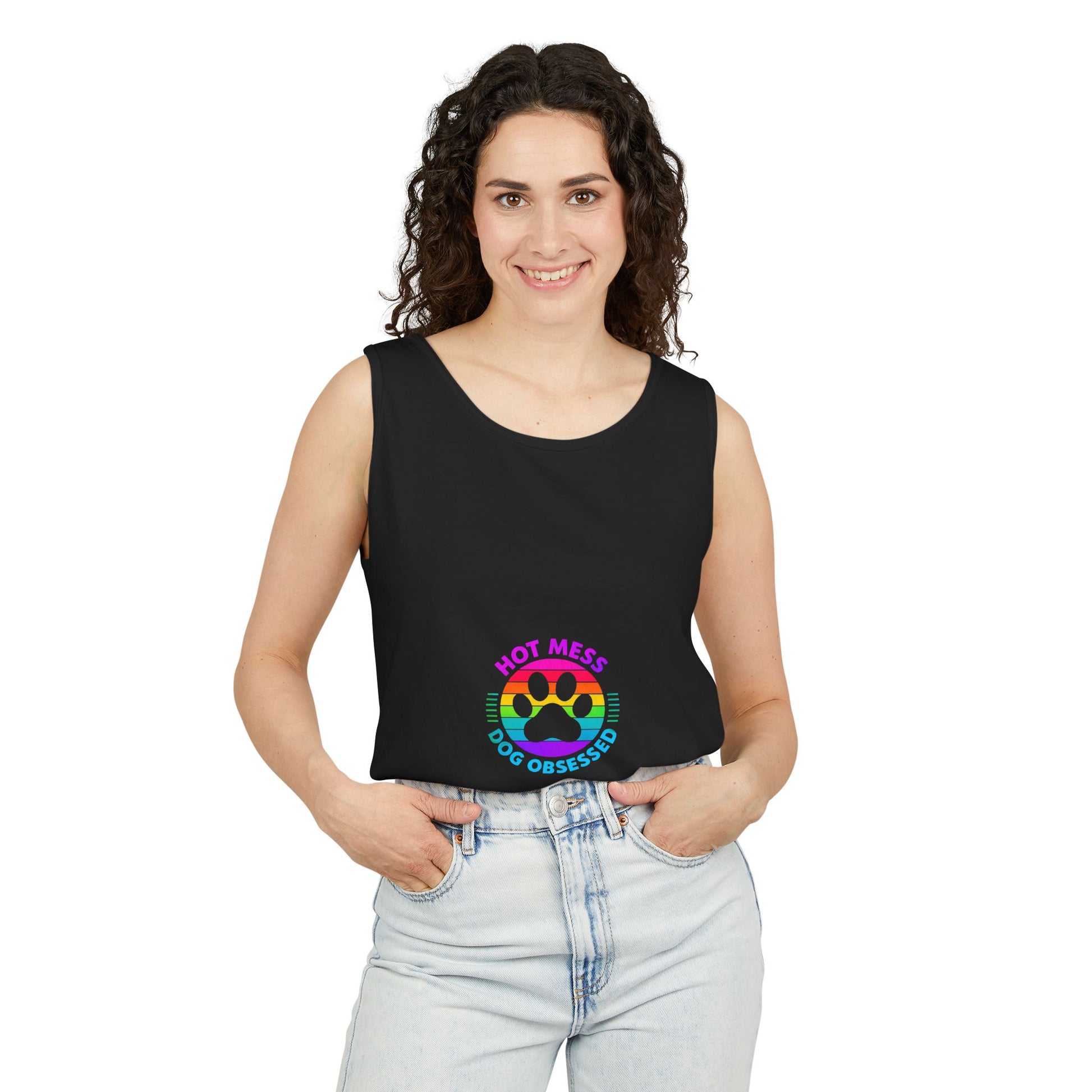 Dog Obsessed Unisex Garment-Dyed Tank Top