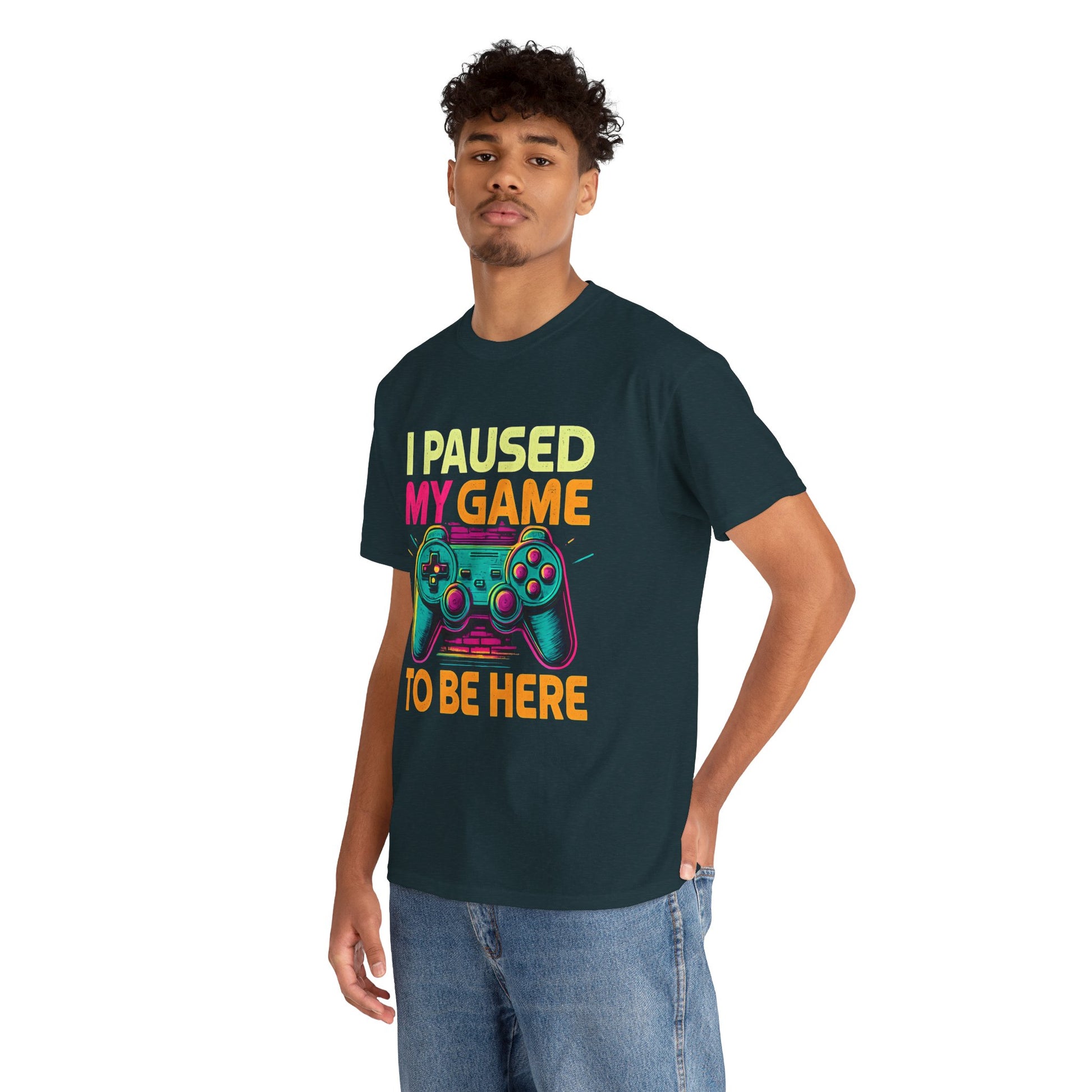 Gaming Humor Unisex Tee - I Paused My Game To Be Here, Gamer Gift, Video Game Shirt, Casual Wear, Funny T-Shirt, Game Night Apparel