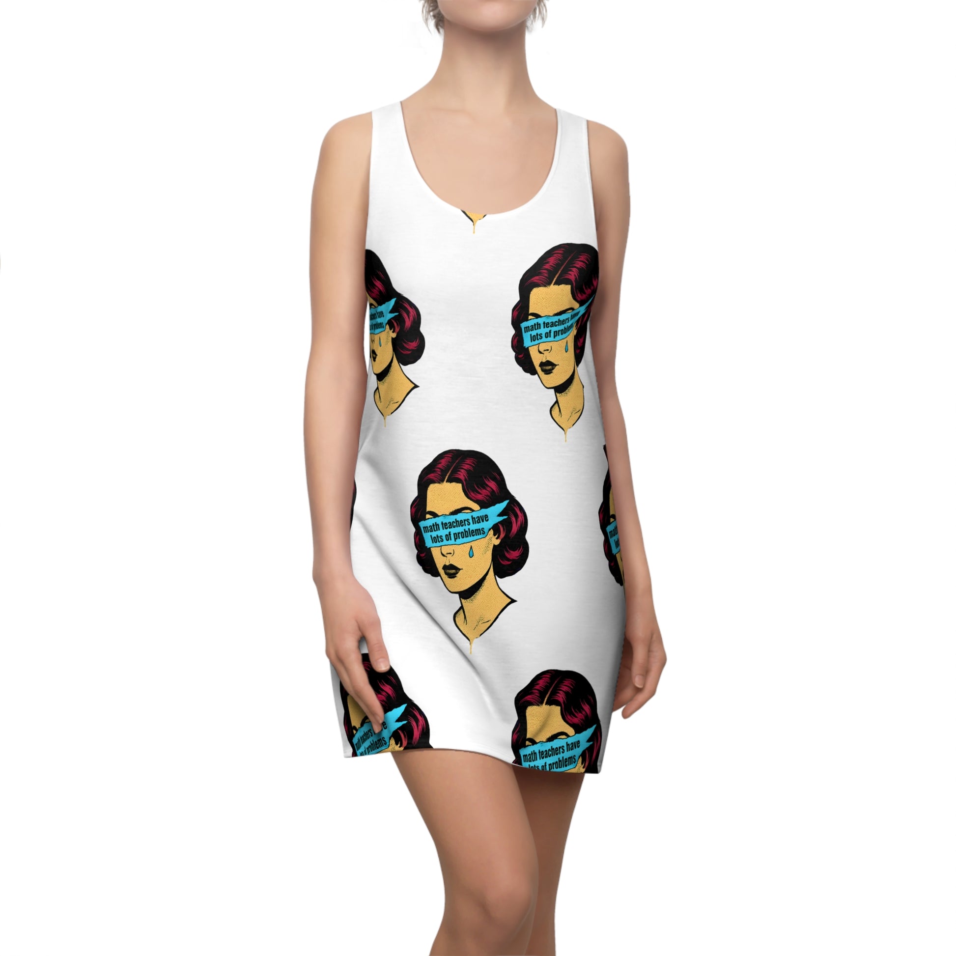 Retro Graphic Women's Racerback Dress - Vintage Style Party Dress, Casual Summer Dress, Perfect Gift for Birthdays, Celebrations, [...]