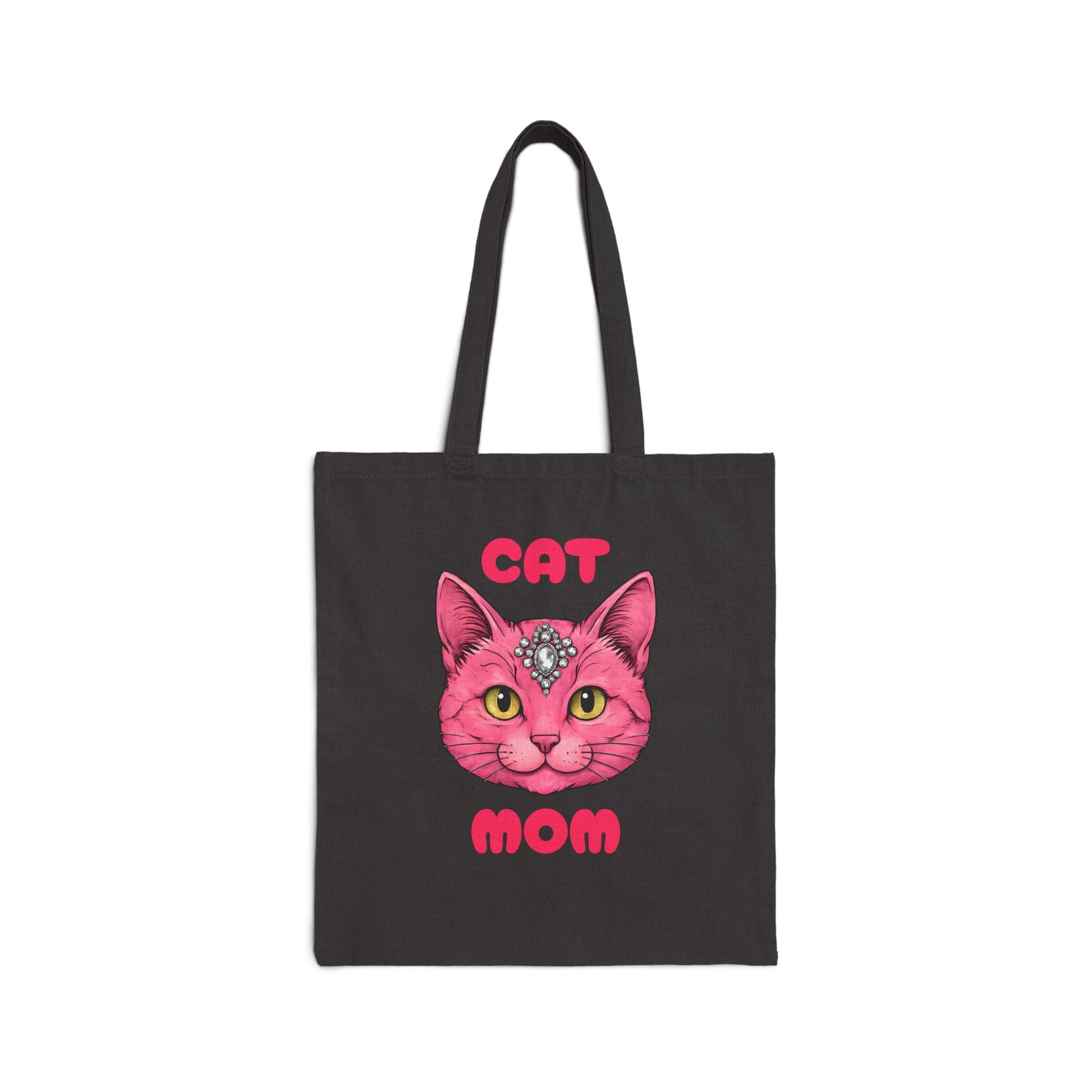 Cat Mom Canvas Tote Bag, Pet Lover Gift, Eco-Friendly Shopping Bag, Cute Cat Mom Tote, Animal Lover Accessory