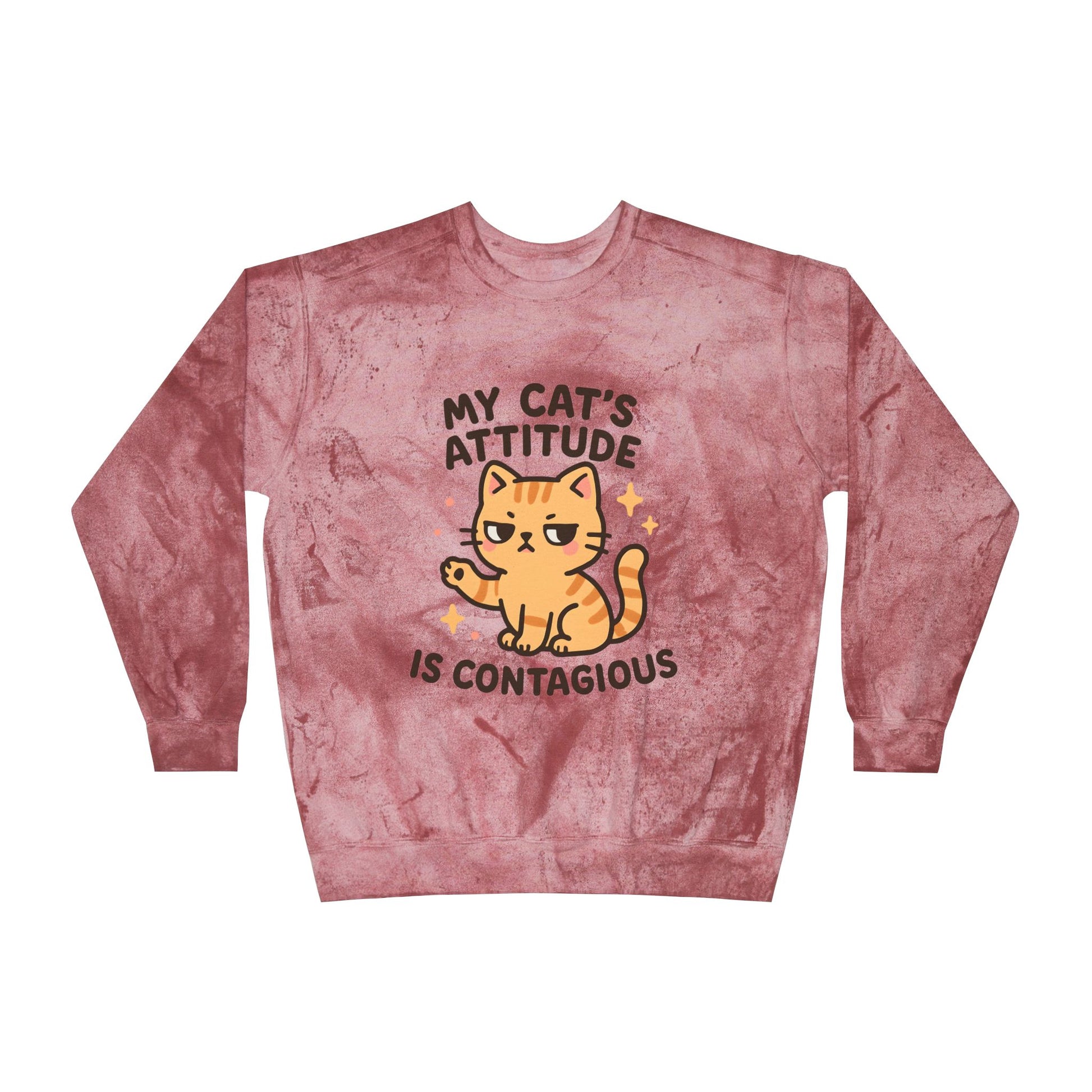 Cat Attitude Crewneck Sweatshirt, Funny Cat Sweatshirt, Pet Lover Gift, Cozy Sweatshirt