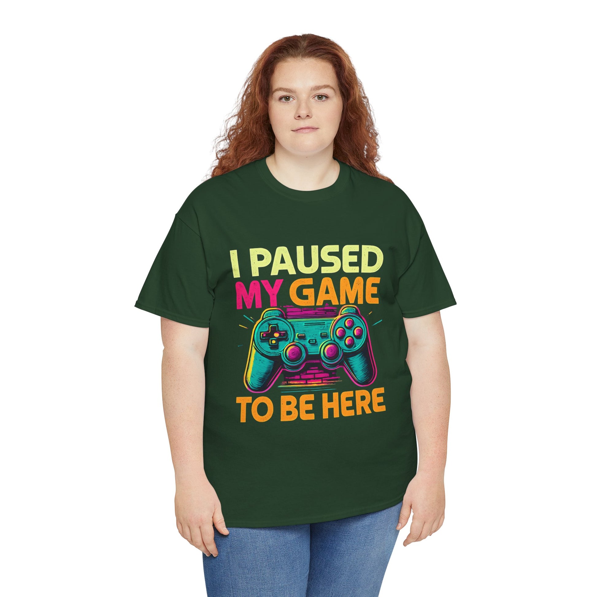 Gaming Humor Unisex Tee - I Paused My Game To Be Here, Gamer Gift, Video Game Shirt, Casual Wear, Funny T-Shirt, Game Night Apparel