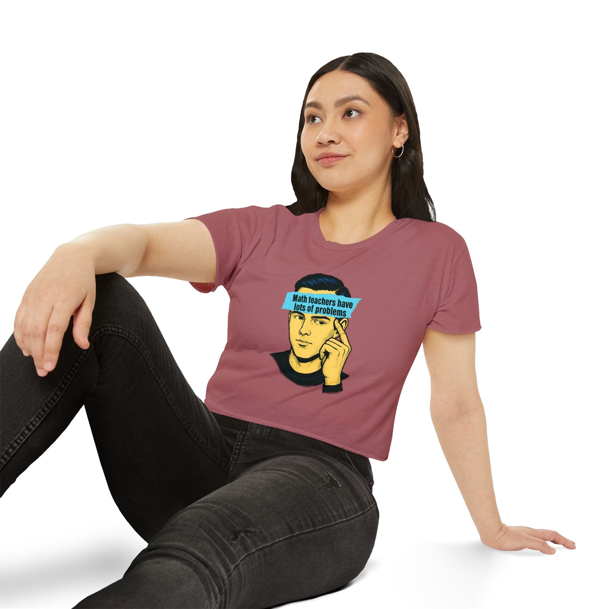 Math Teacher Problems Crop Top