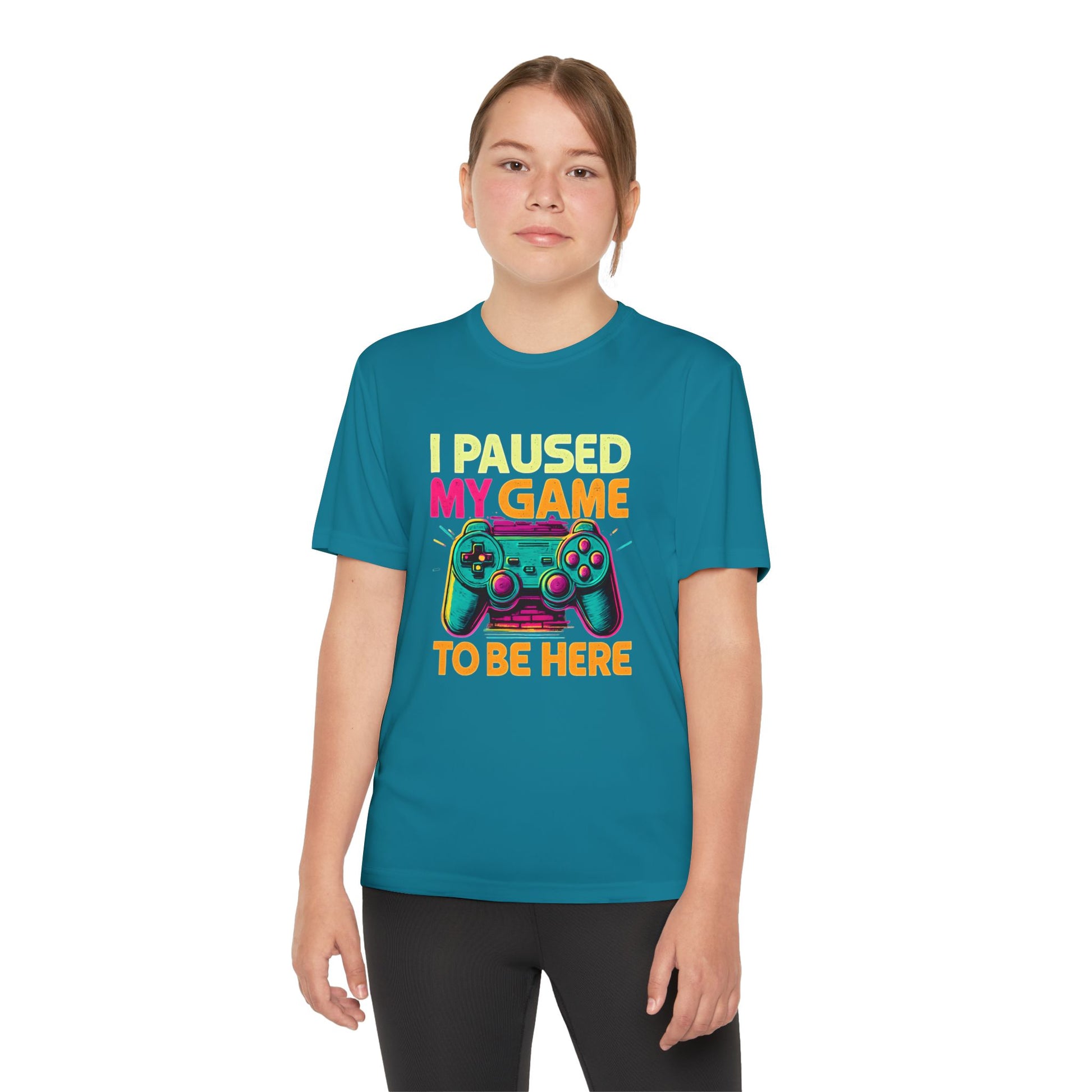Youth Gamer Tee - I Paused My Game to Be Here | Fun Video Game Shirt, Kids Gaming Apparel, Birthday Gift, Casual Wear, Game Night Tee