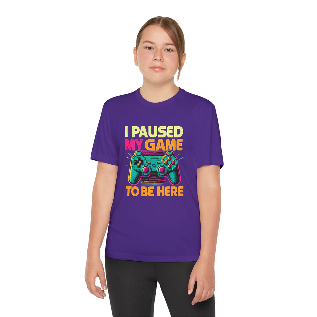 Youth Gamer Tee - I Paused My Game to Be Here | Fun Video Game Shirt, Kids Gaming Apparel, Birthday Gift, Casual Wear, Game Night Tee